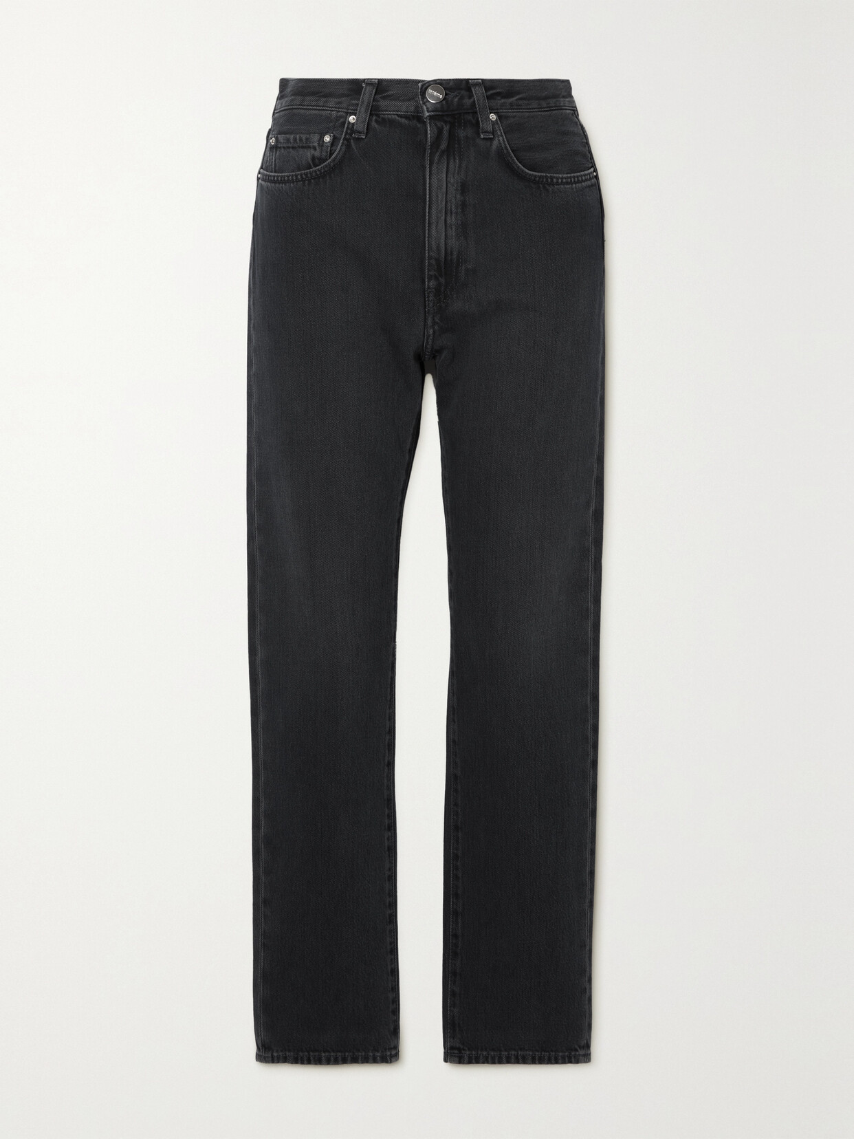 TOTEME - High-rise Slim-leg Jeans - Black