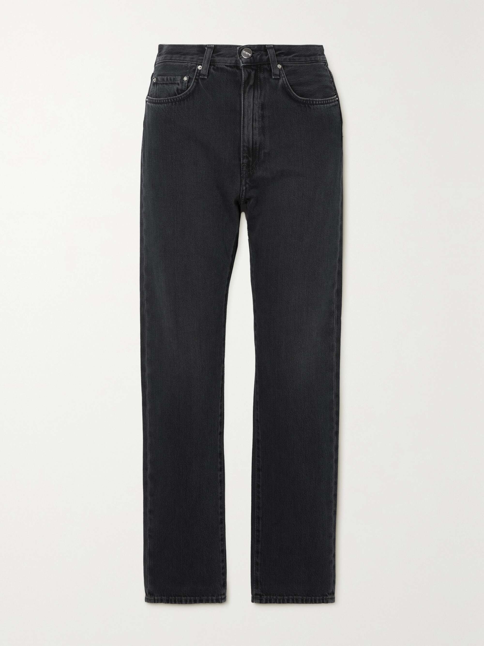 Black High-rise slim-leg jeans | TOTEME | NET-A-PORTER