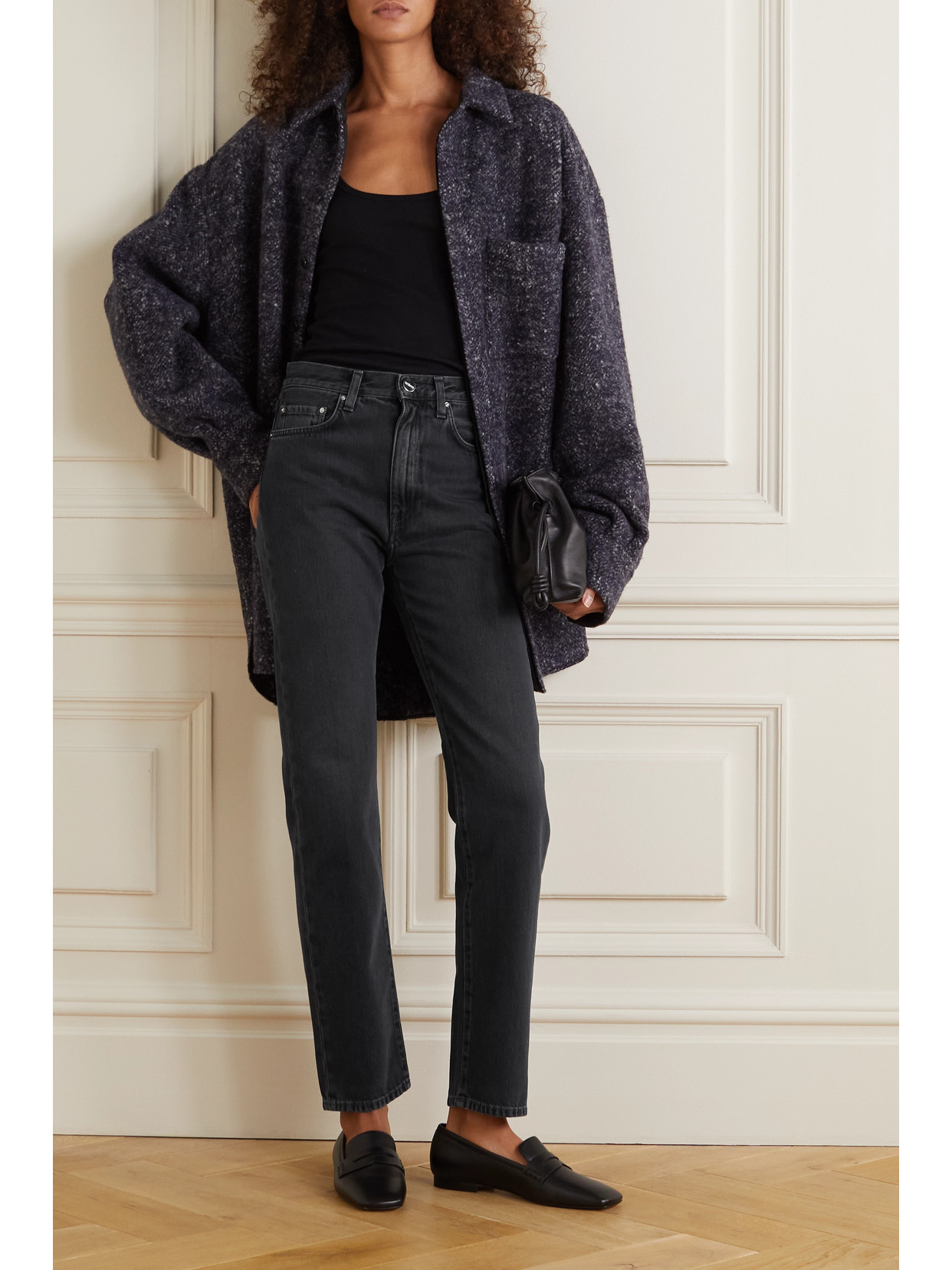 Totême High-rise Straight-leg Jeans In Black