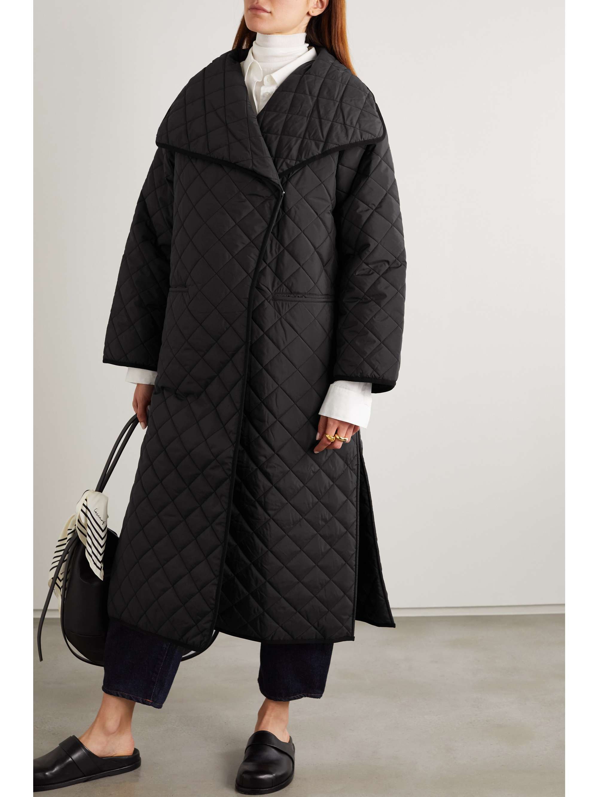 TOTEME Signature oversized quilted recycled shell coat | NET-A-PORTER