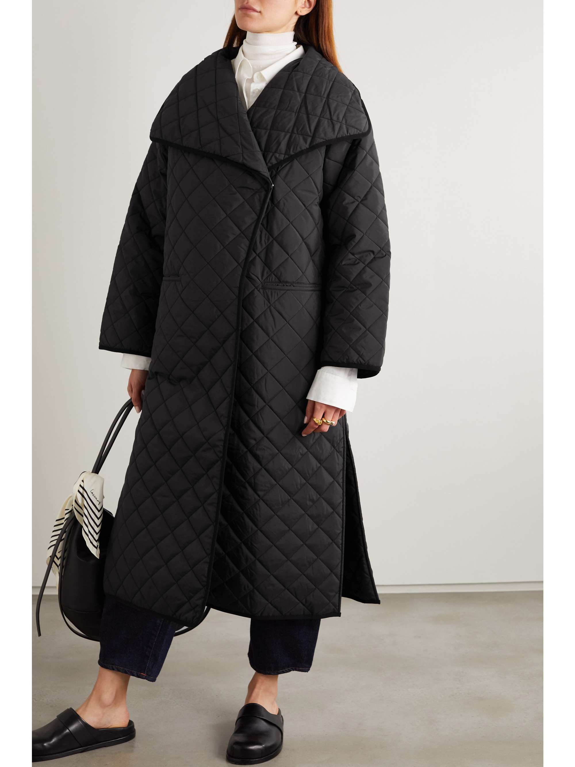 TOTEME Signature oversized quilted recycled shell coat NETAPORTER