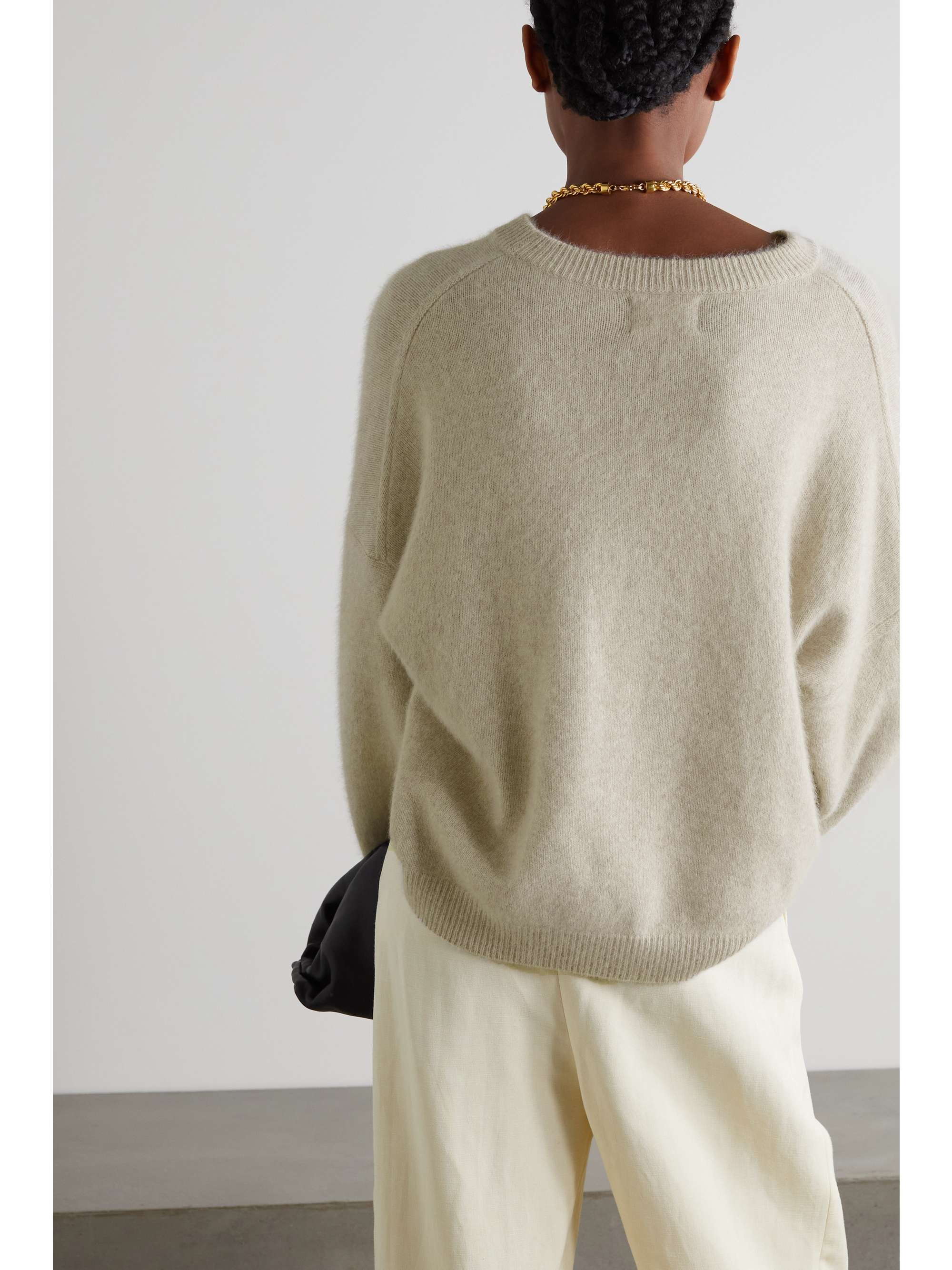 LOULOU DE SAISON Galli oversized cropped wool-blend sweater