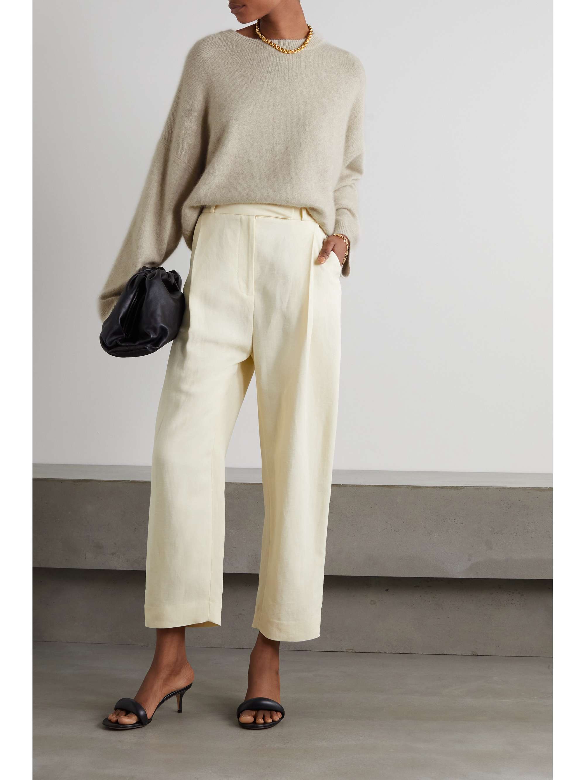 LOULOU DE SAISON Galli oversized cropped wool-blend sweater
