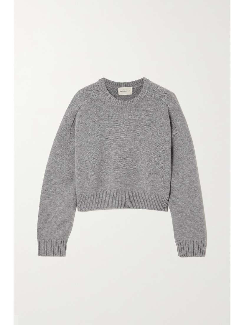 Loulou de Saison Bruzzi Oversized Cropped Wool And Cashmere-blend Sweater - x large