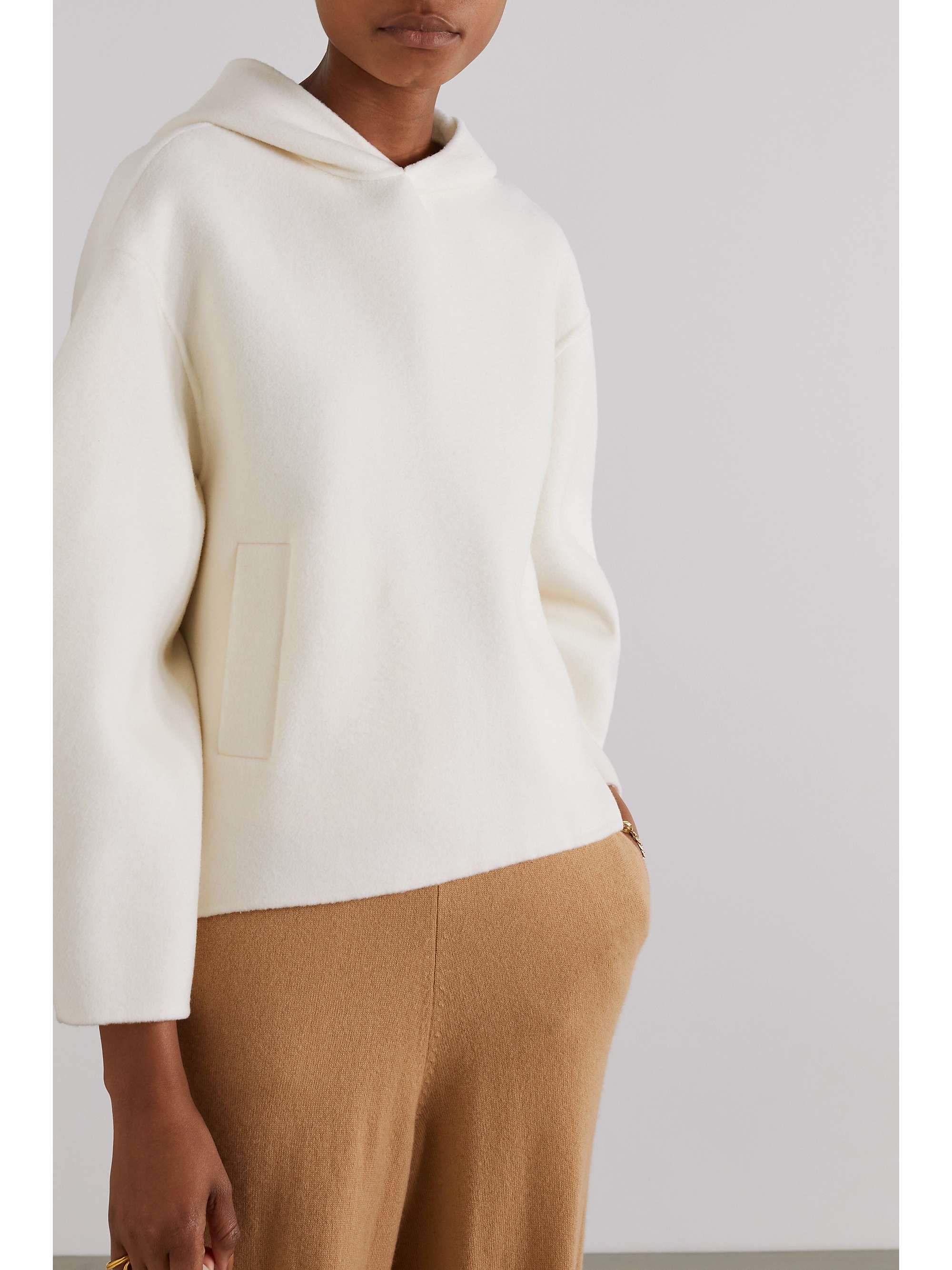 LOULOU DE SAISON Pollos oversized wool and cashmere-blend hoodie
