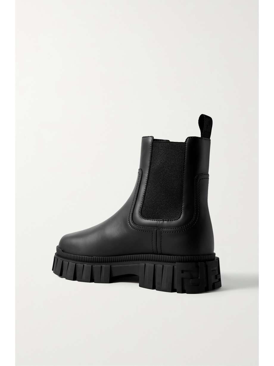 fendi force black leather chelsea boots