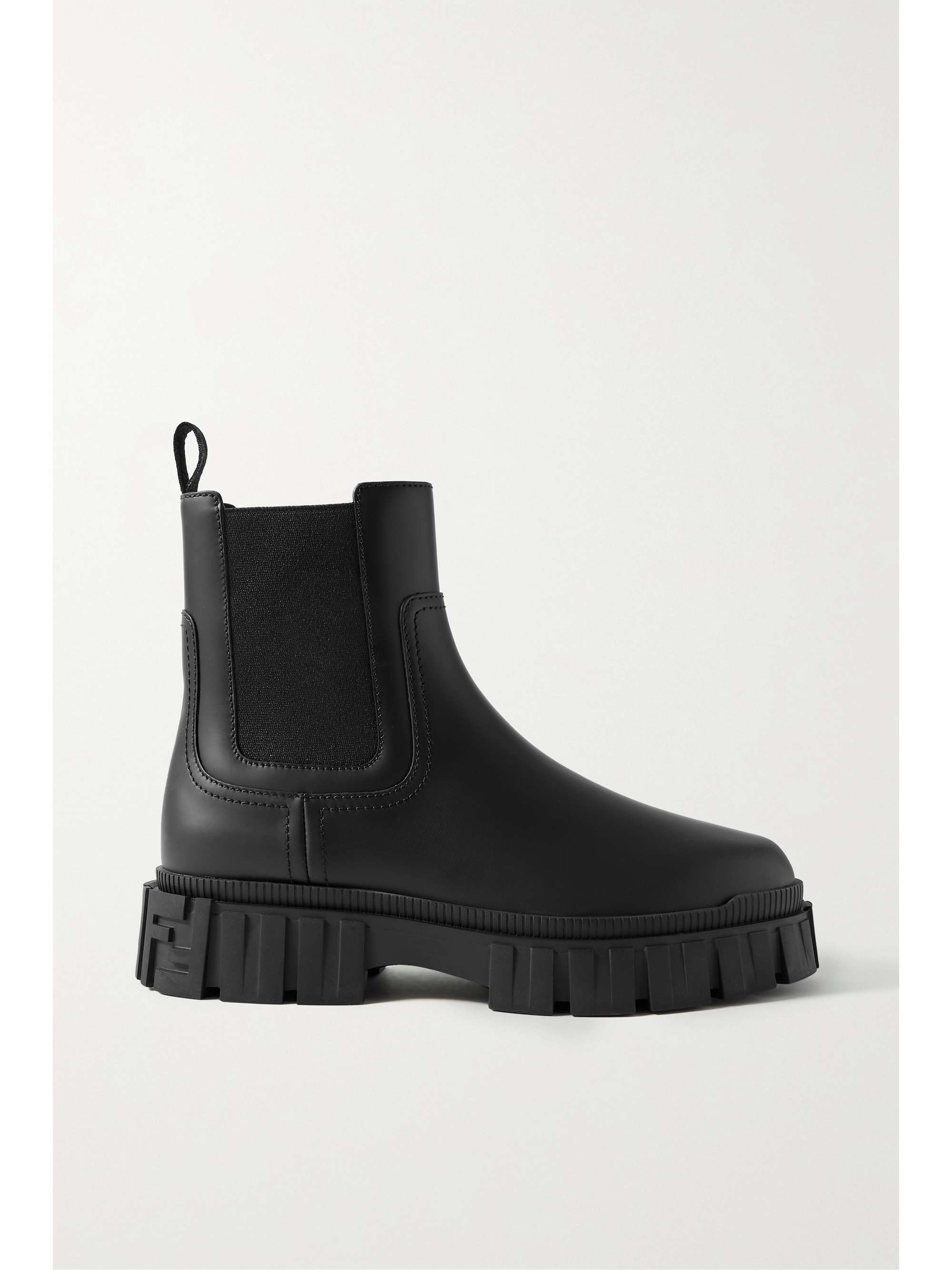 fendi force black leather chelsea boots