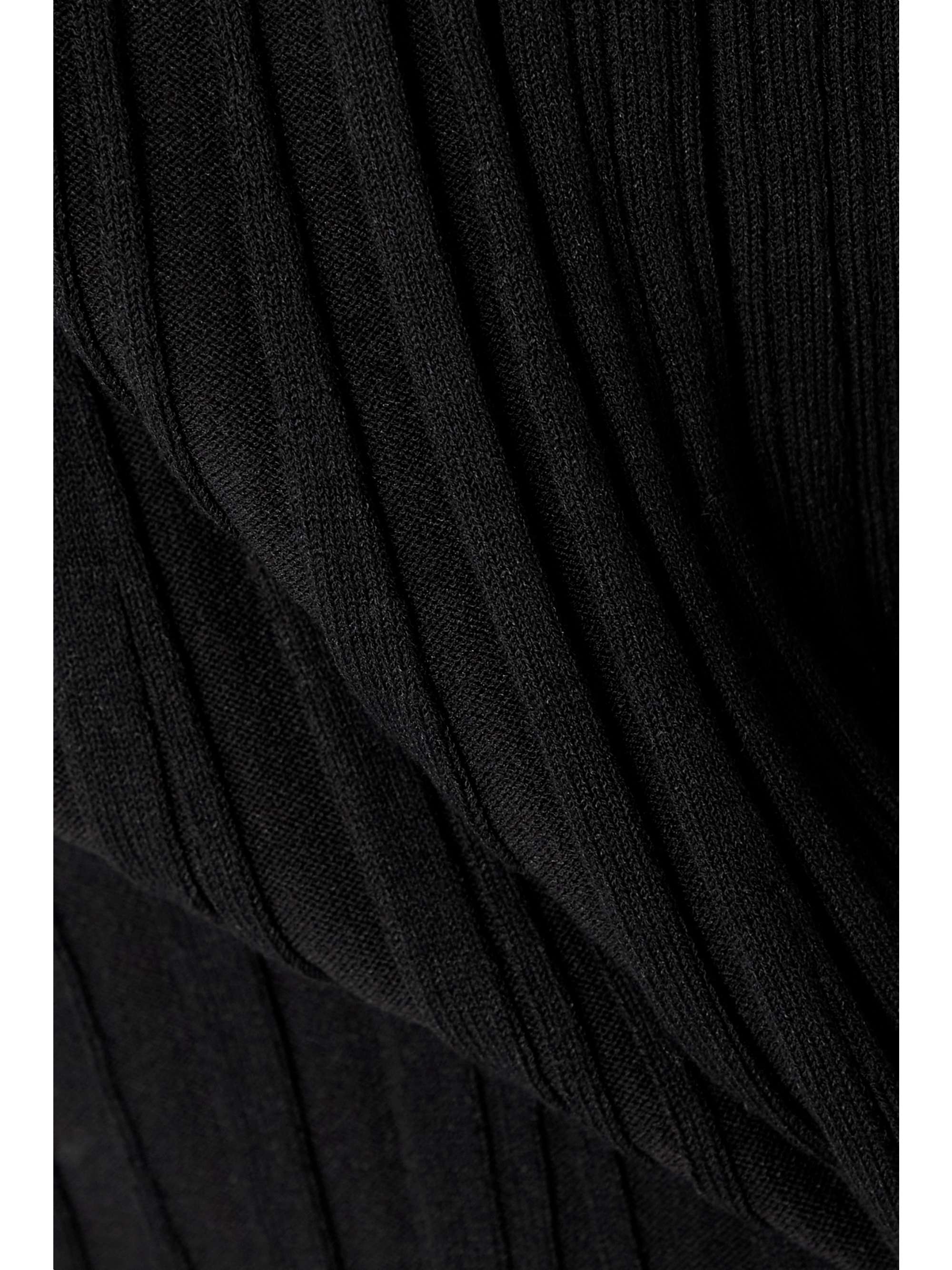 DION LEE Reversible twisted cutout ribbed cotton-blend midi dress
