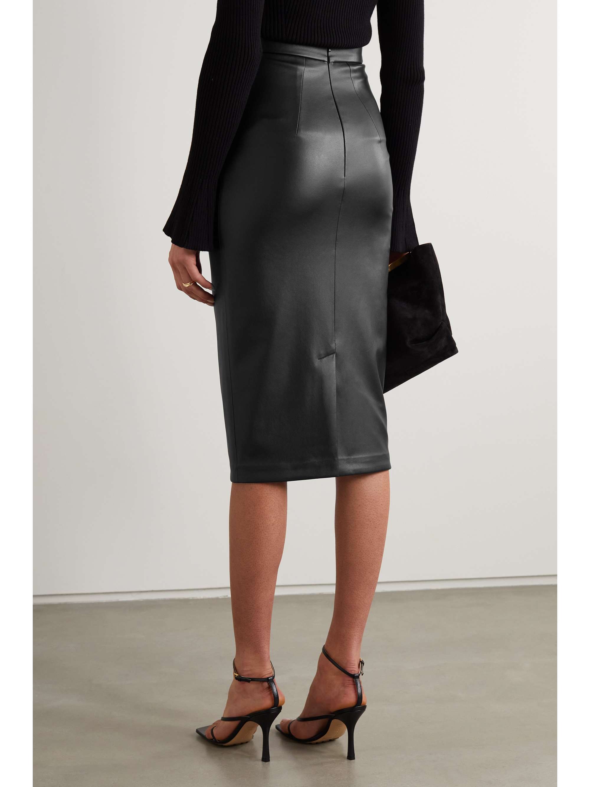 SAFIYAA Hokoku faux leather skirt