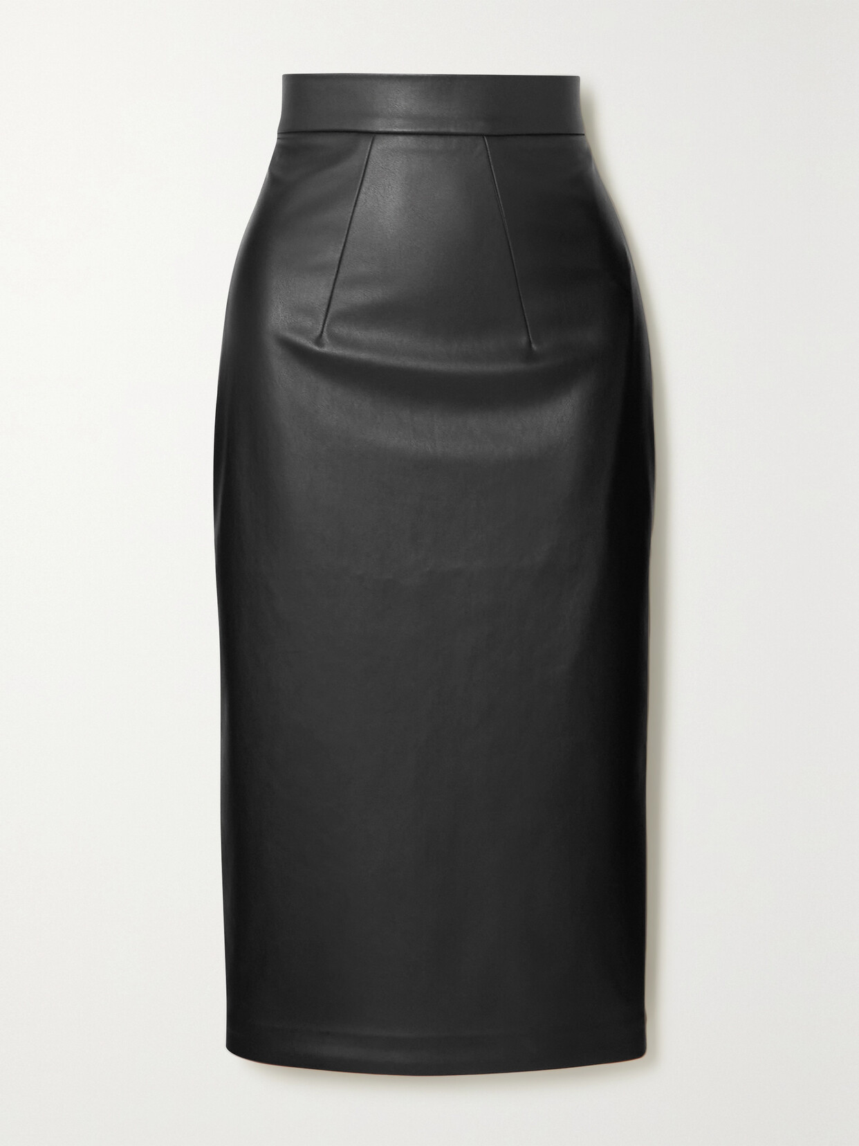 Safiyaa Hokoku Faux Leather Skirt - Black
