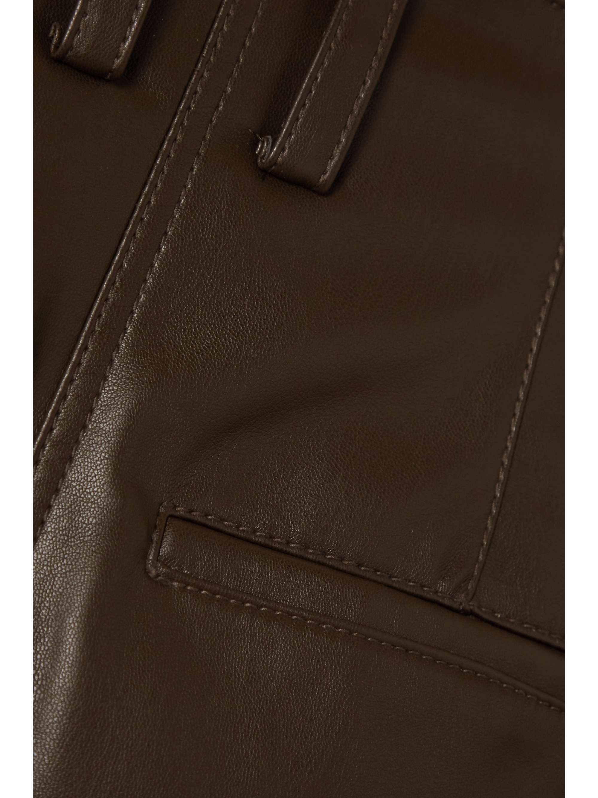 LVIR Pleated faux leather wide-leg pants