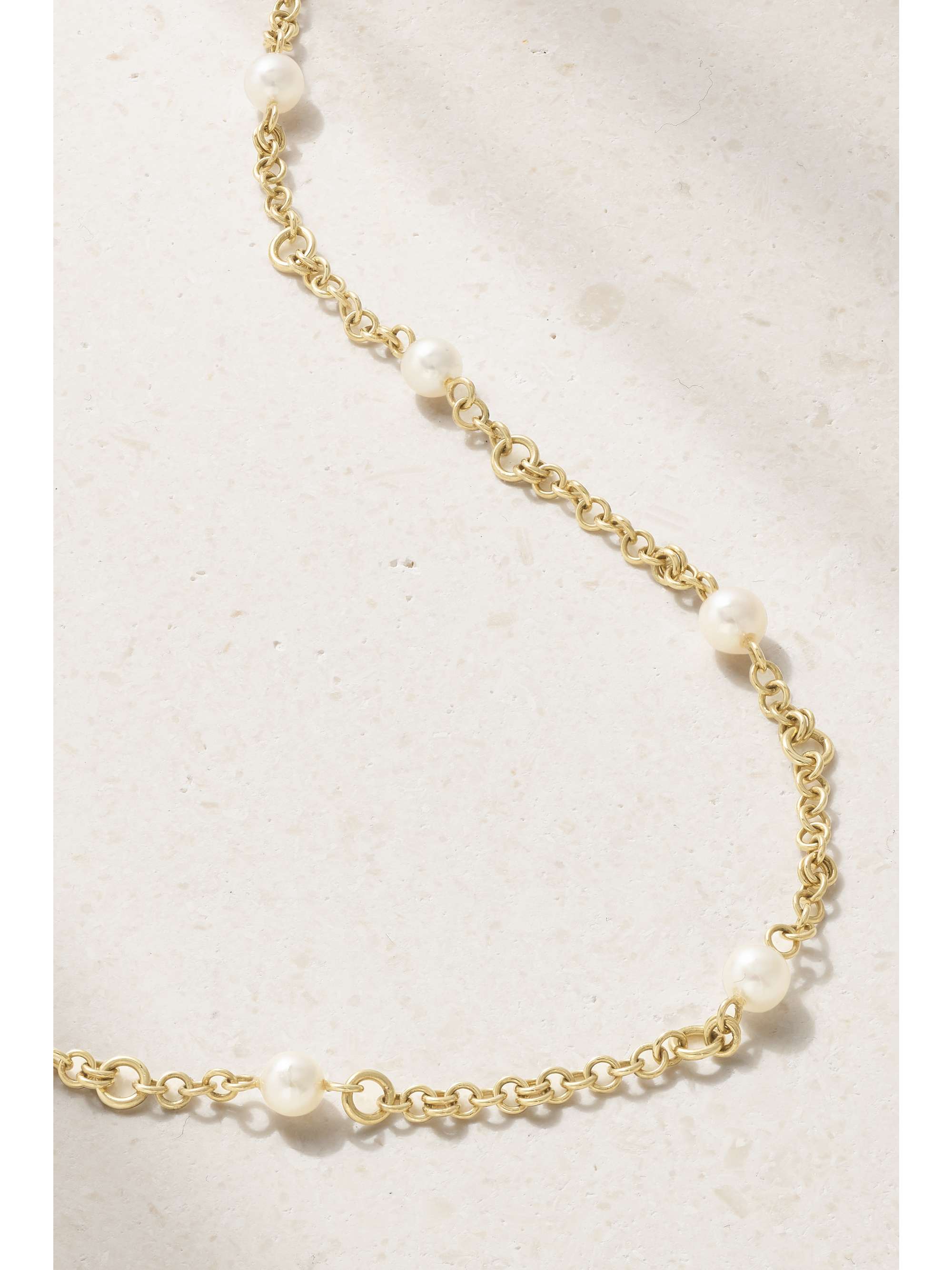 SPINELLI KILCOLLIN Gravity 18-karat gold pearl necklace