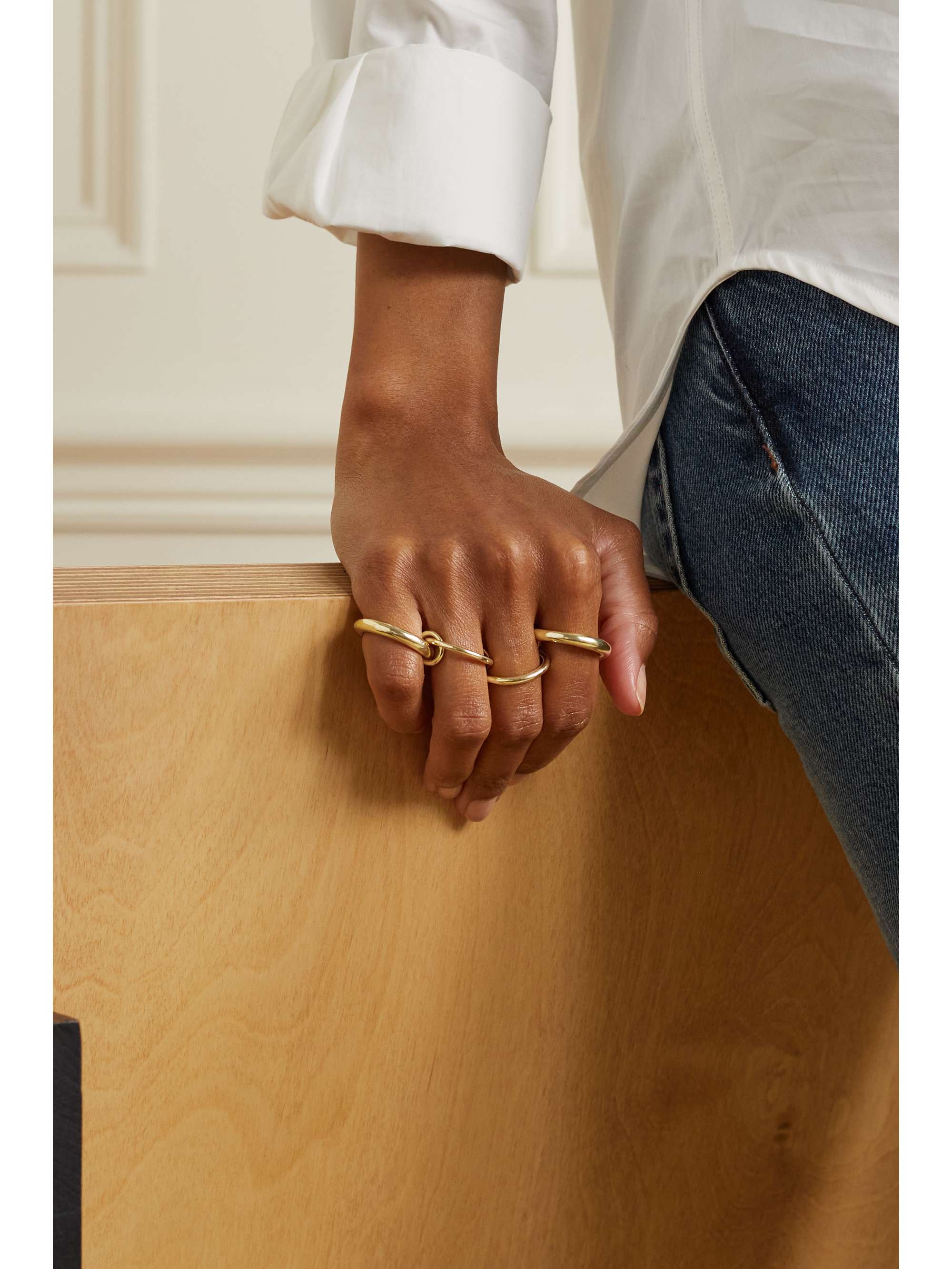 SPINELLI KILCOLLIN Vela Petite set of four 18-karat gold rings