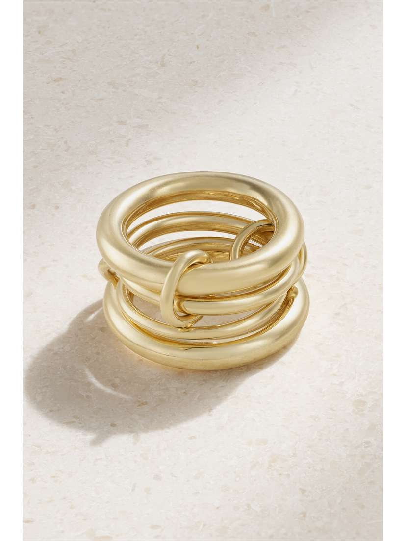Spinelli Kilcollin Vela Petite Set Of Four 18-karat Gold Rings