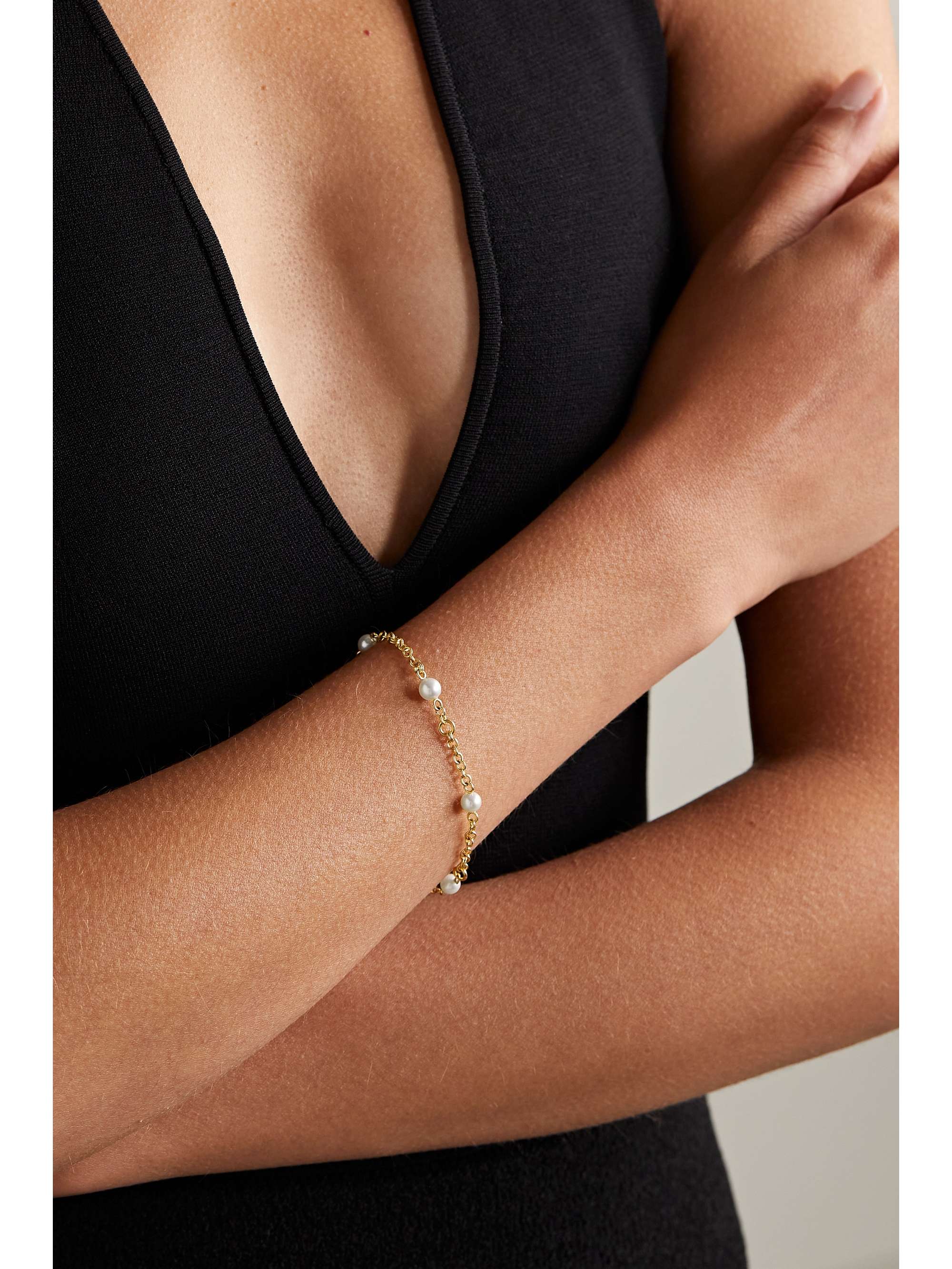 SPINELLI KILCOLLIN Gravity 18-karat gold pearl bracelet