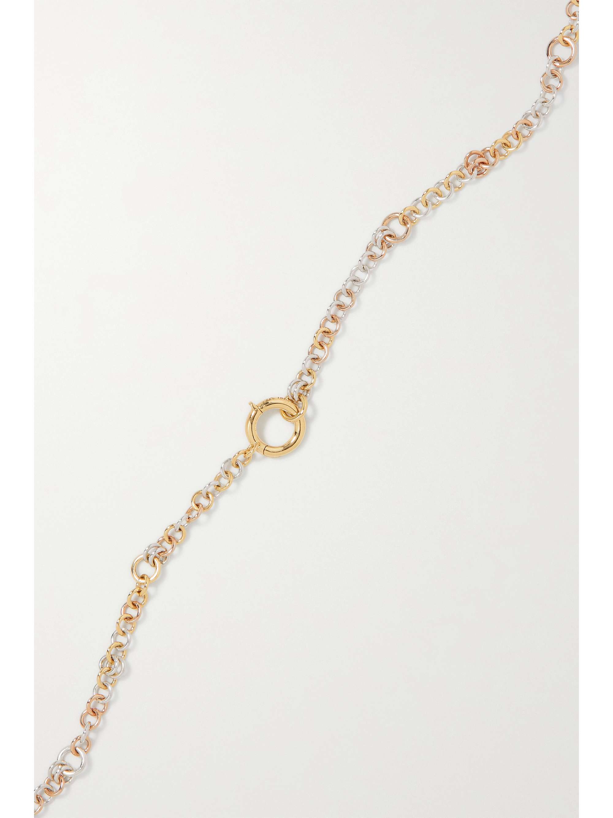 SPINELLI KILCOLLIN Gravity 18-karat yellow and rose gold and sterling silver necklace
