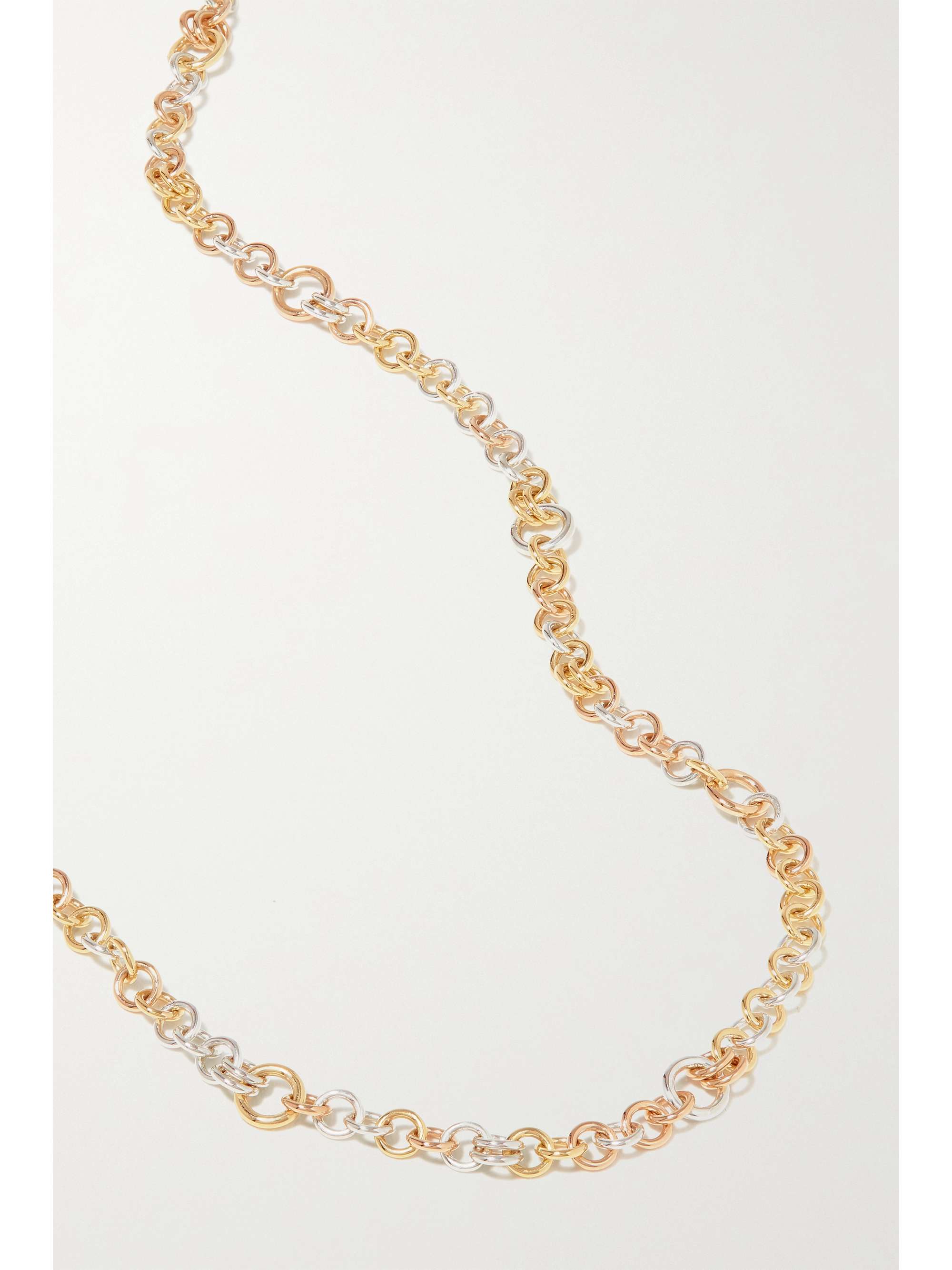 SPINELLI KILCOLLIN Gravity 18-karat yellow and rose gold and sterling silver necklace