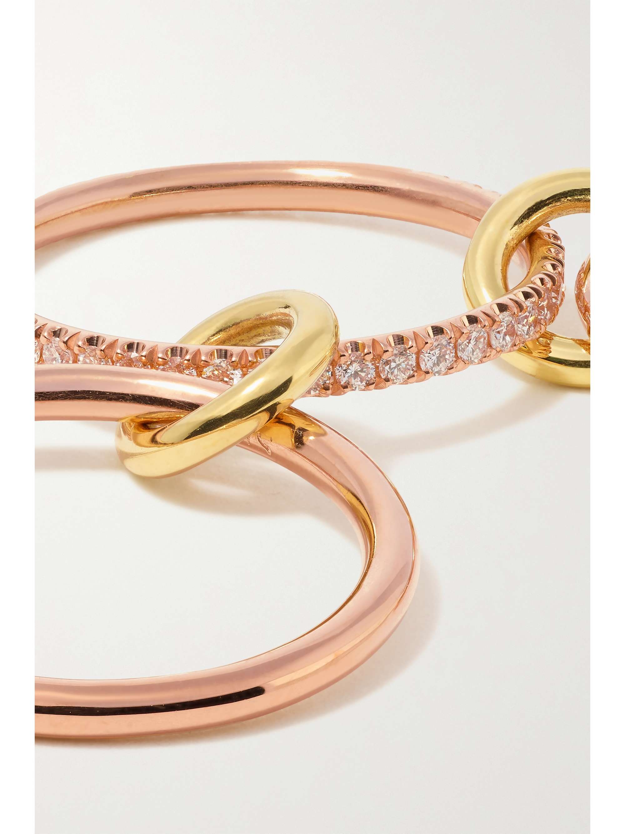 SPINELLI KILCOLLIN Sonny set of three 18-karat yellow and rose gold and diamond rings