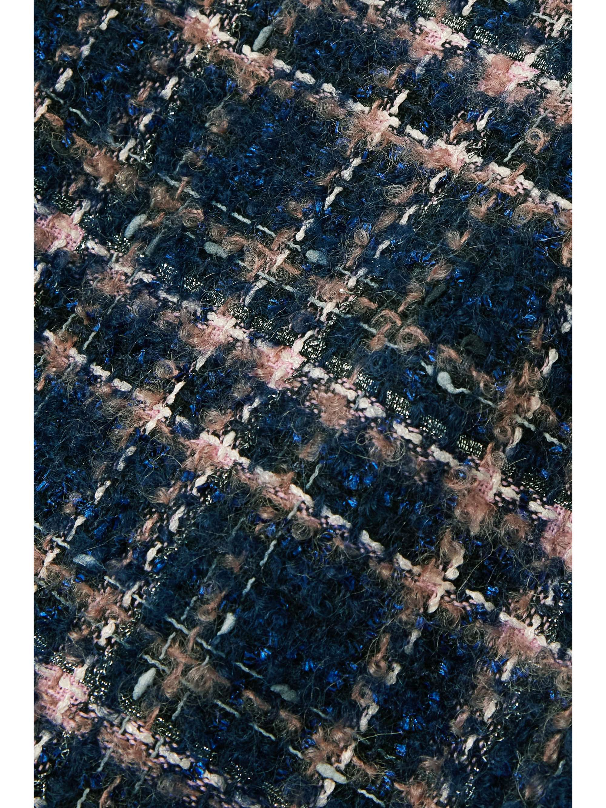 ALESSANDRA RICH Houndstooth wool-blend tweed mini skirt