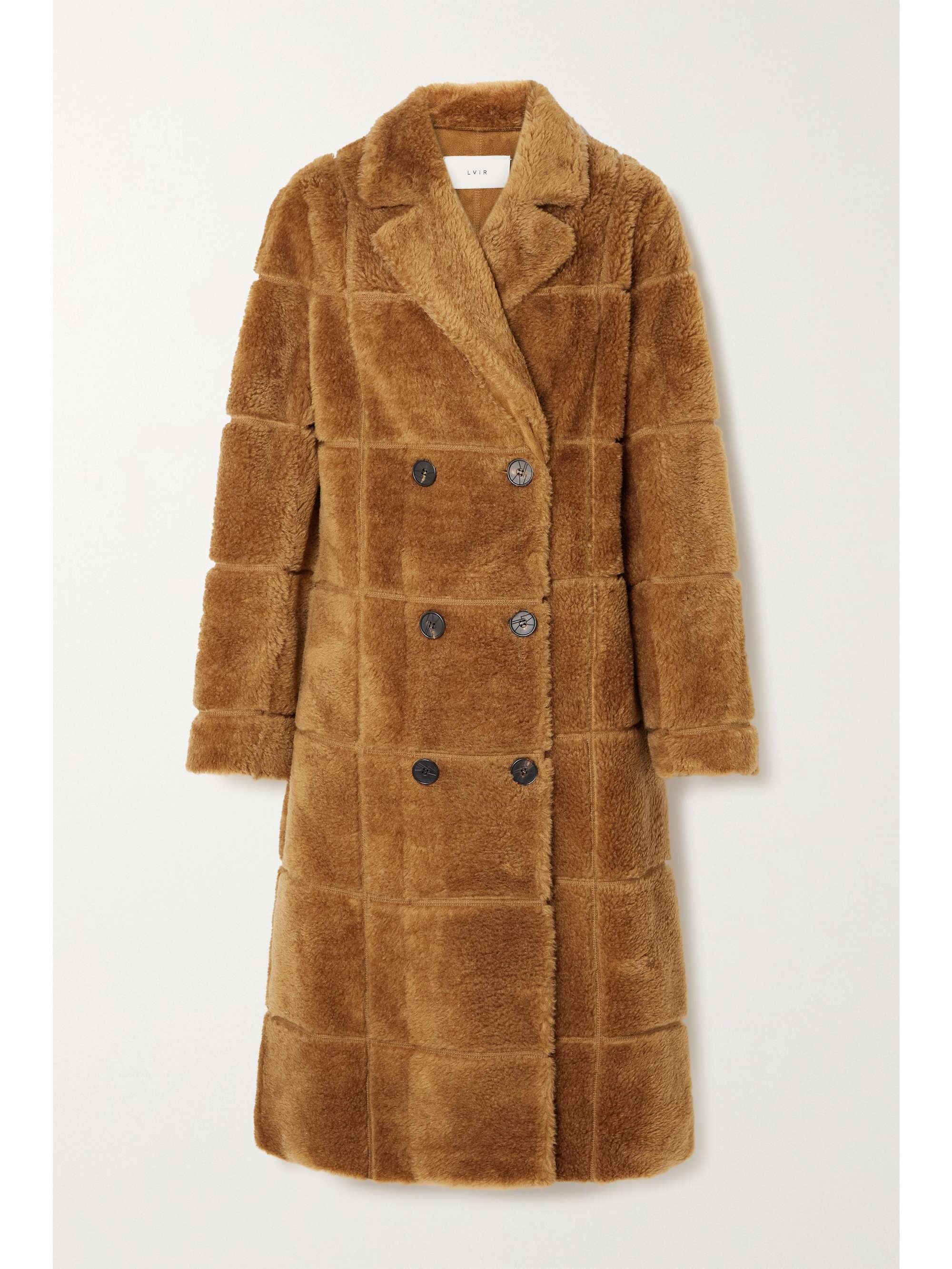 camel double breasted maxi coat