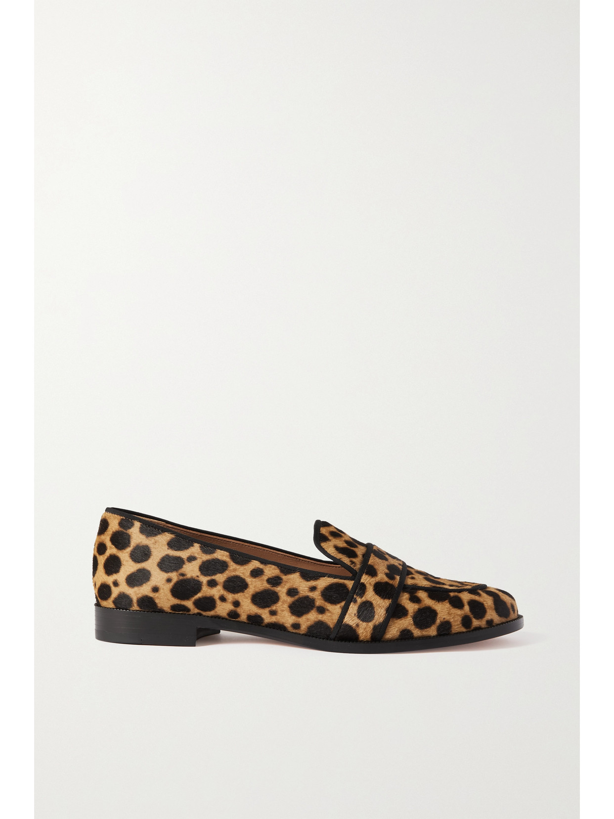 AQUAZZURA MARTIN 45 CHEETAH-PRINT CALF HAIR LOAFERS