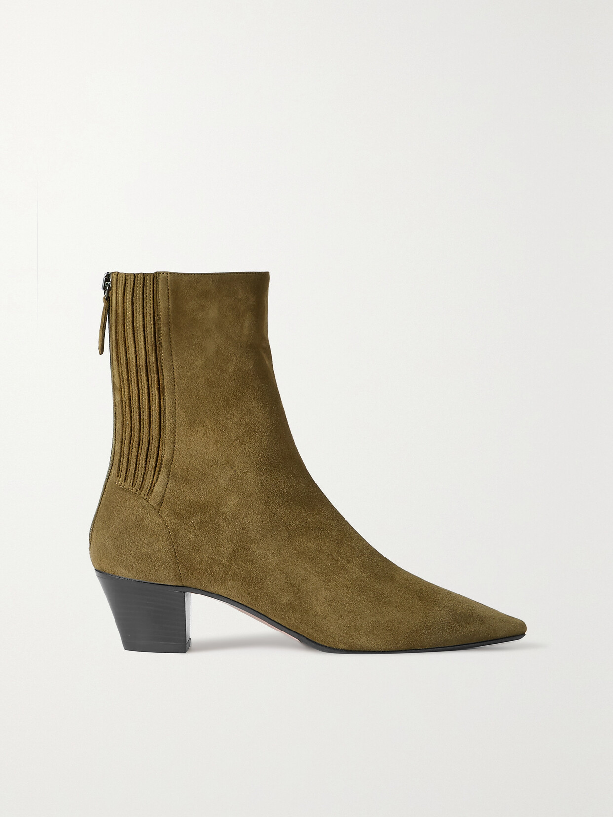 aquazzura saint honore combat almond toe boots