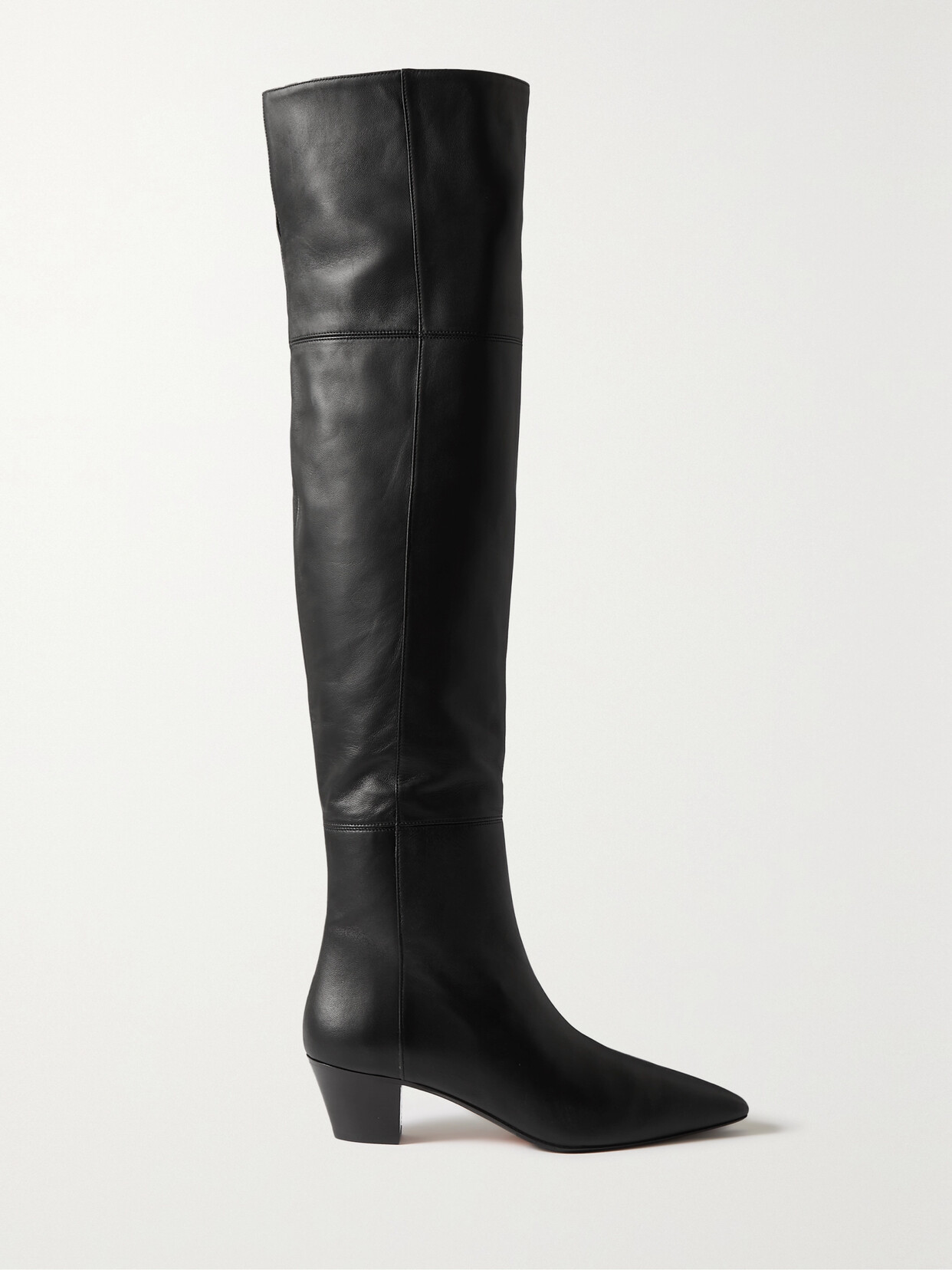 AQUAZZURA GAINSBOURG 45 LEATHER OVER-THE-KNEE BOOTS