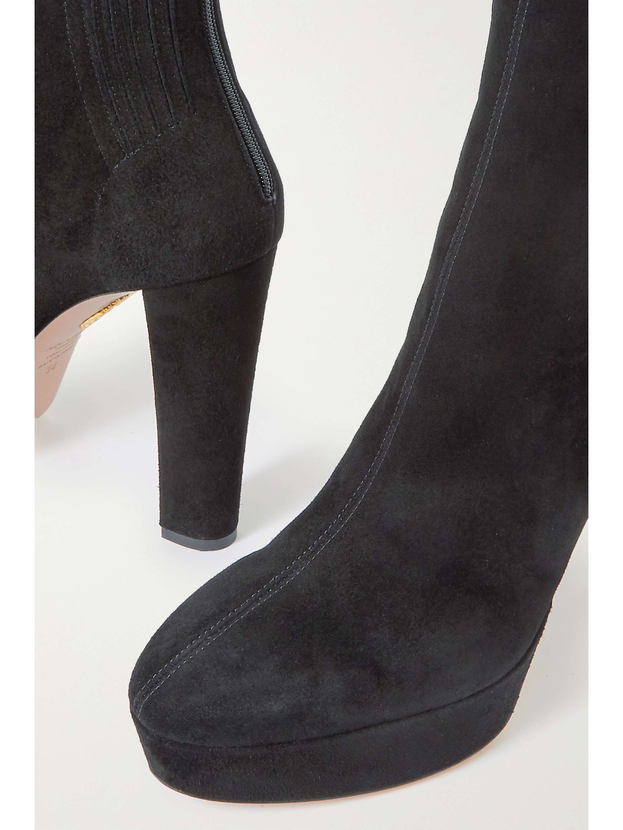 AQUAZZURA Saint Honoré 120 suede platform ankle boots