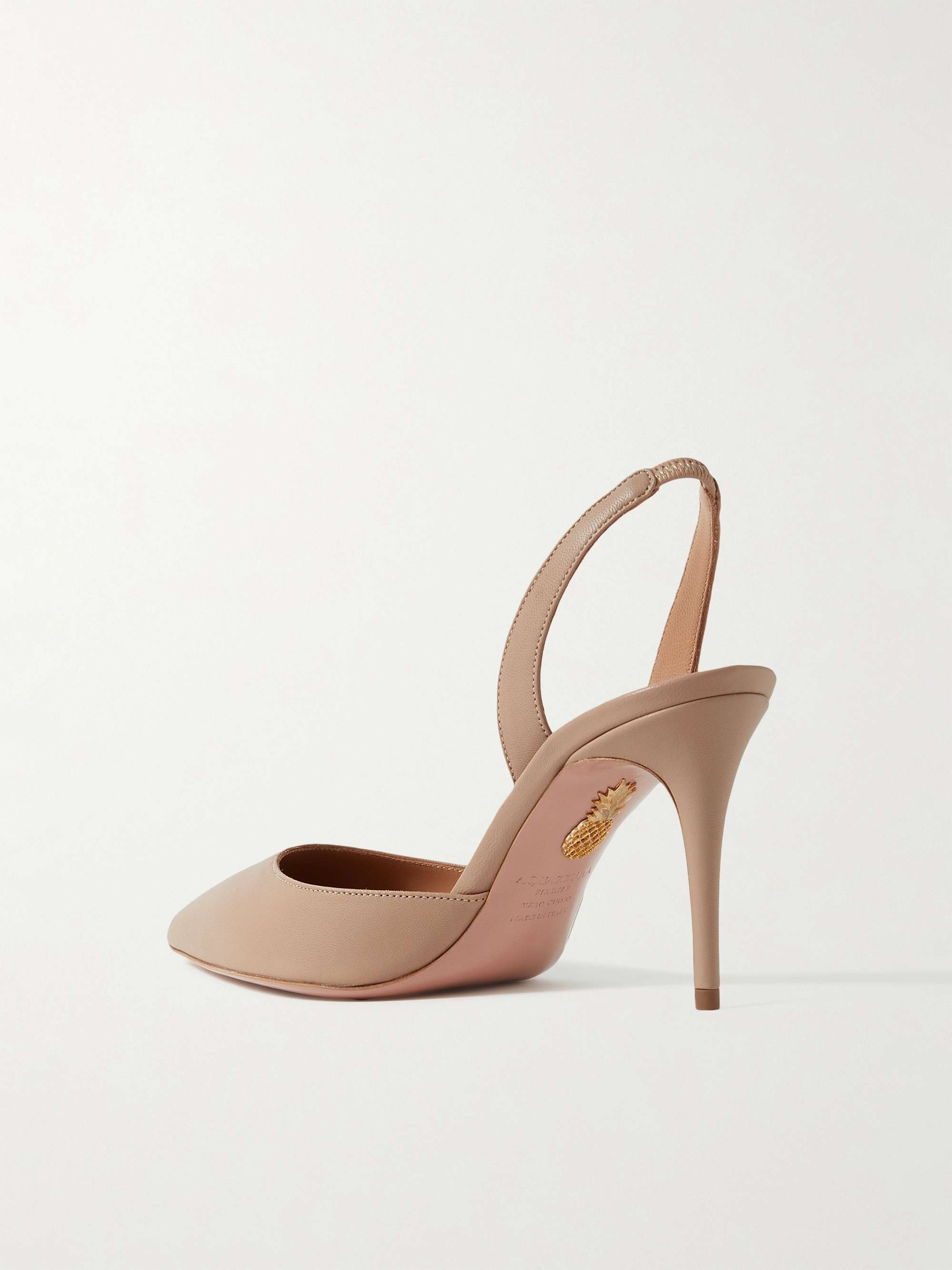 Beige So Nude leather slingback pumps | NET-A-PORTER