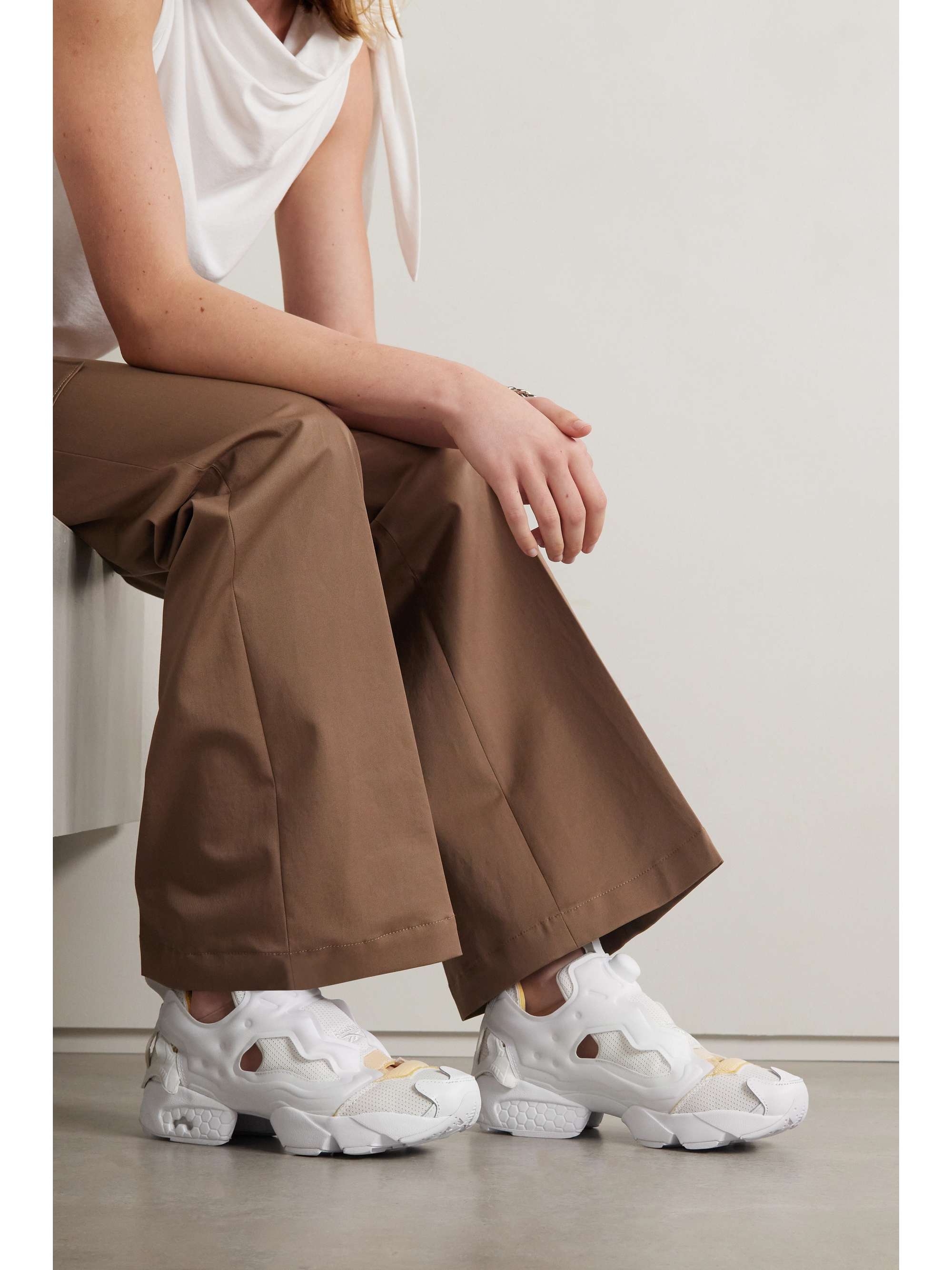 + Maison Margiela Project 0 Memory Of leather and mesh sneakers