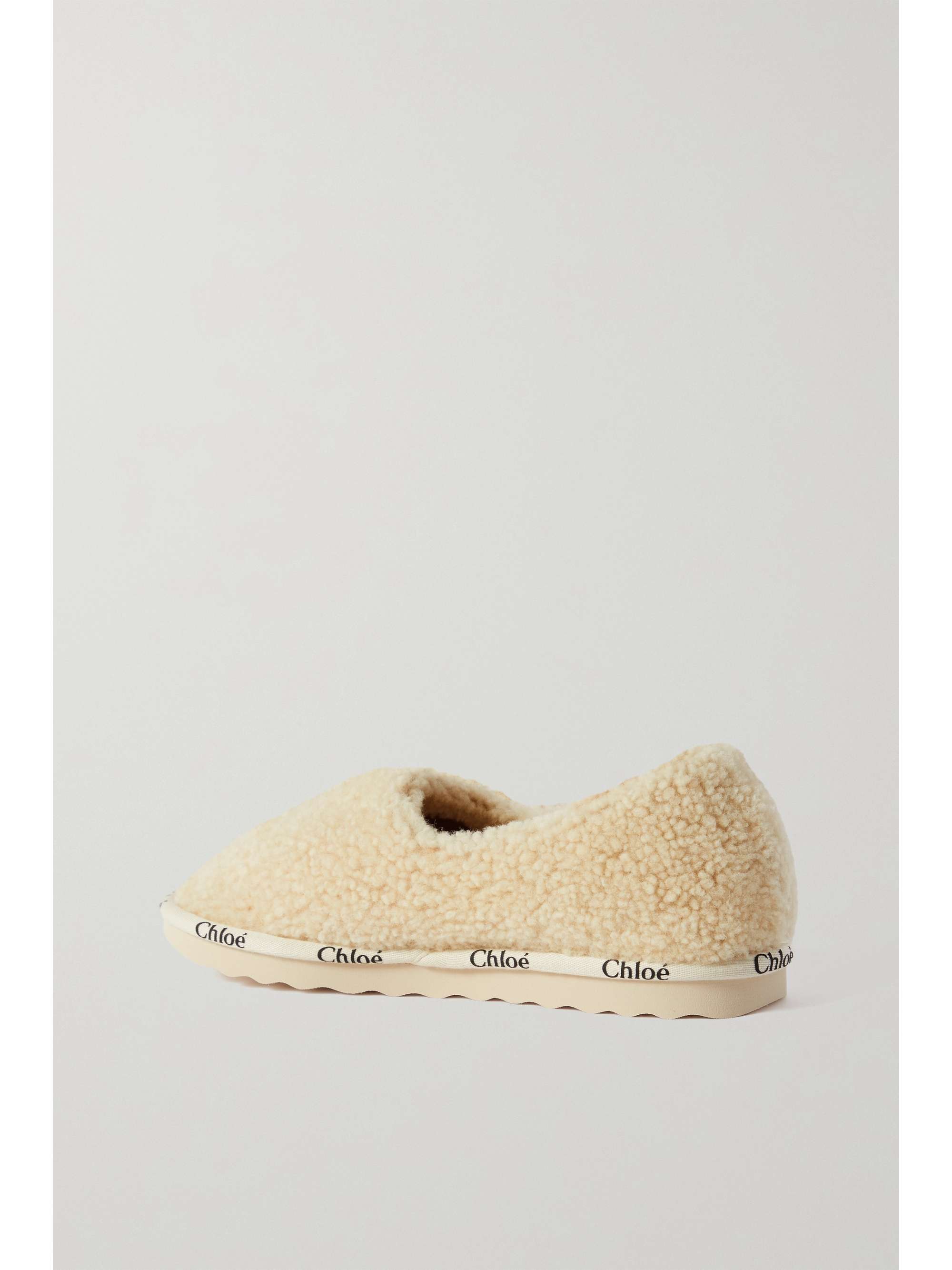 ChloÃ© brown Woody shearling slippers | Browns