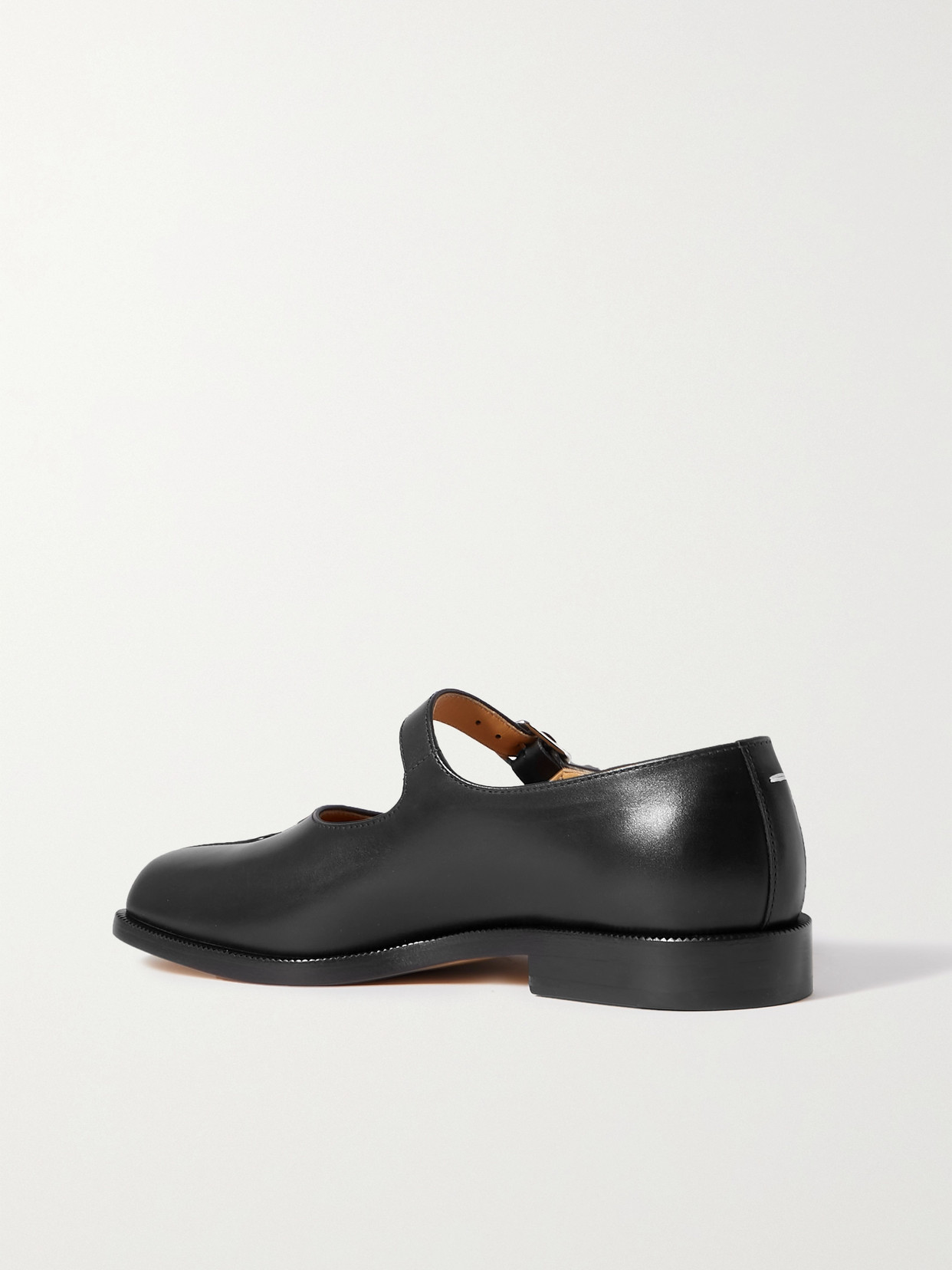 Maison Margiela Mary Jane Mini Heel Shoes With Buckle Strap In Black