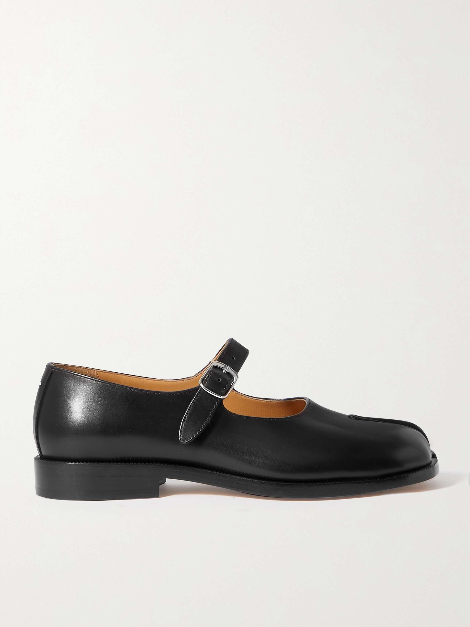 MAISON MARGIELA Tabi split-toe leather flats | NET-A-PORTER