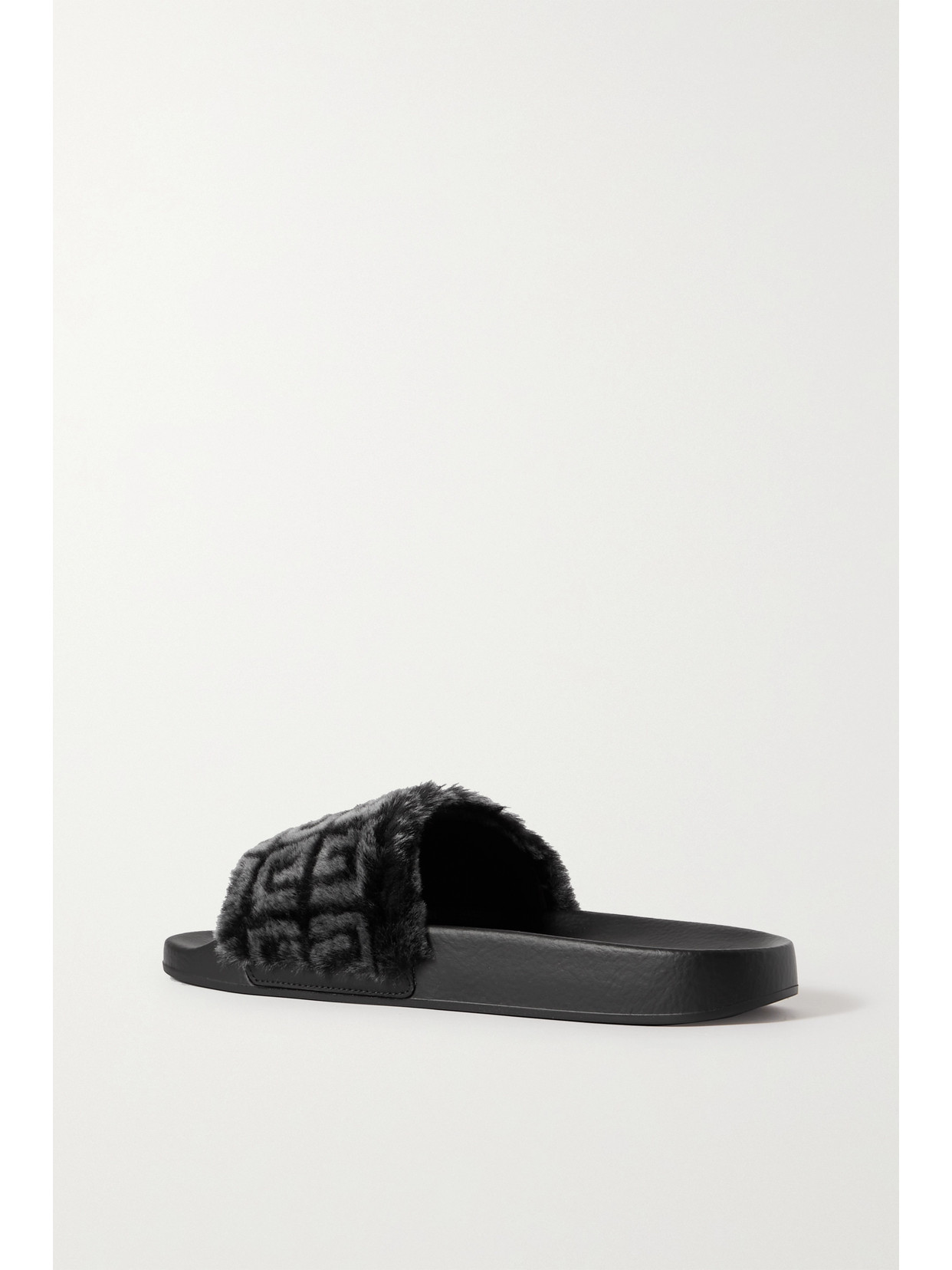 Logo-Print Shearling Slides