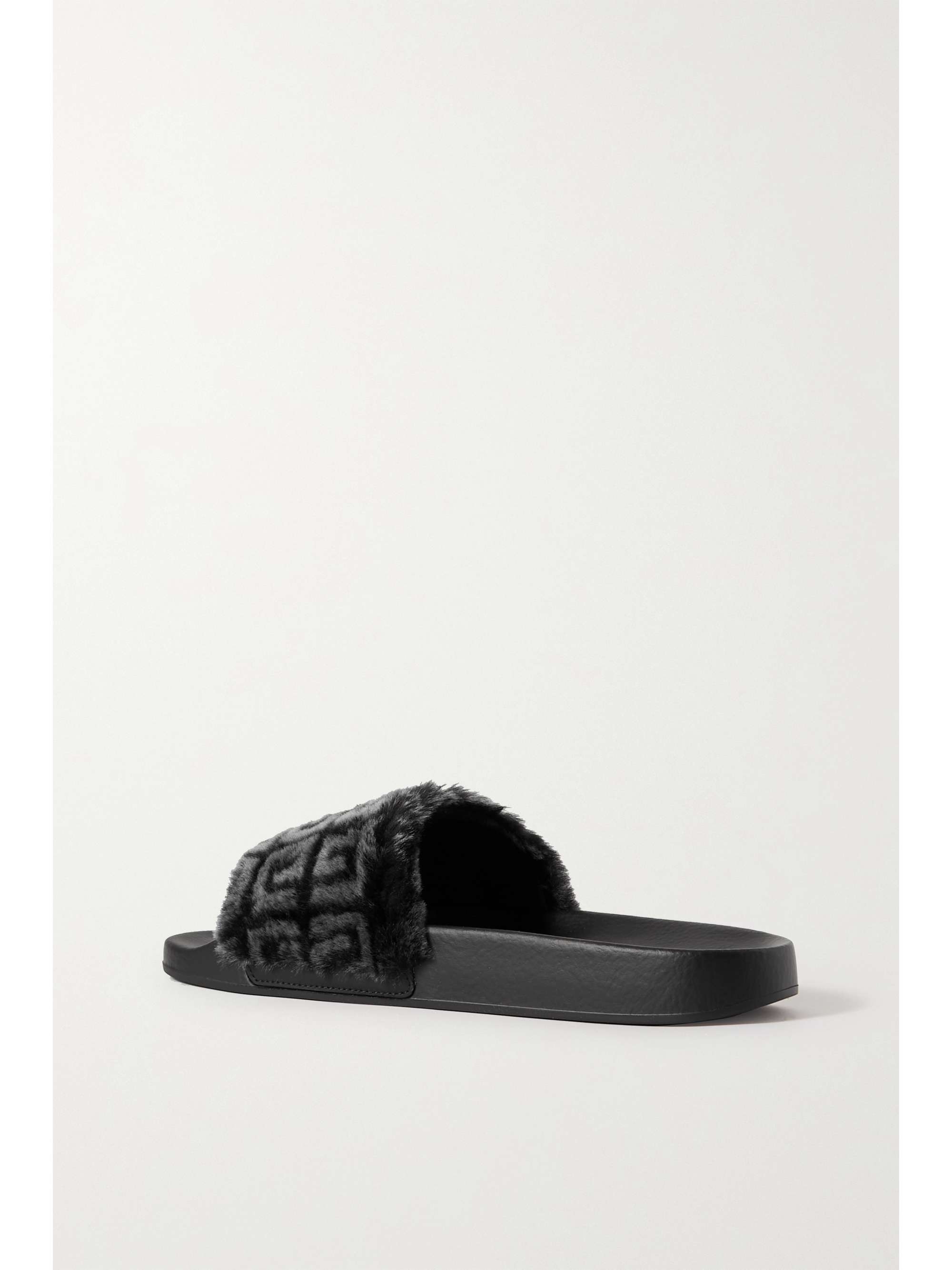 GIVENCHY Logo-print shearling slides