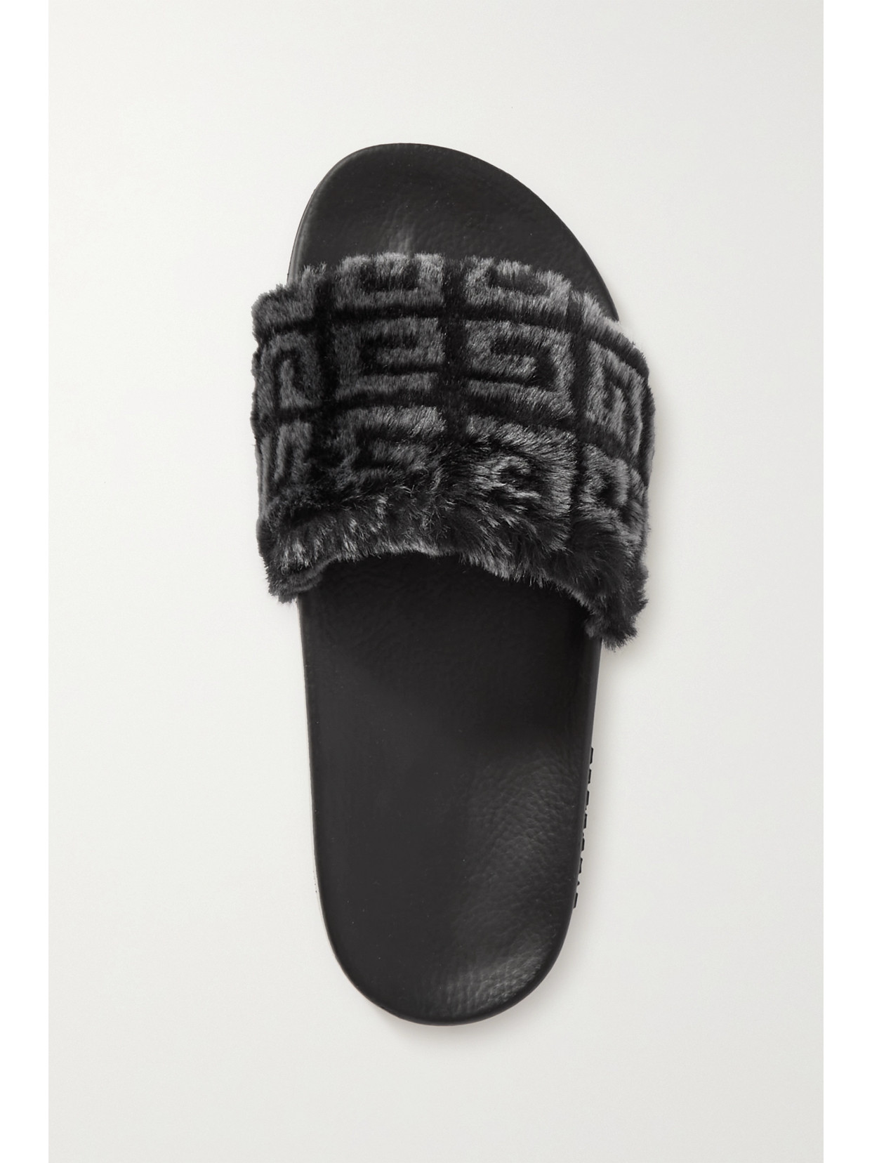 Logo-Print Shearling Slides