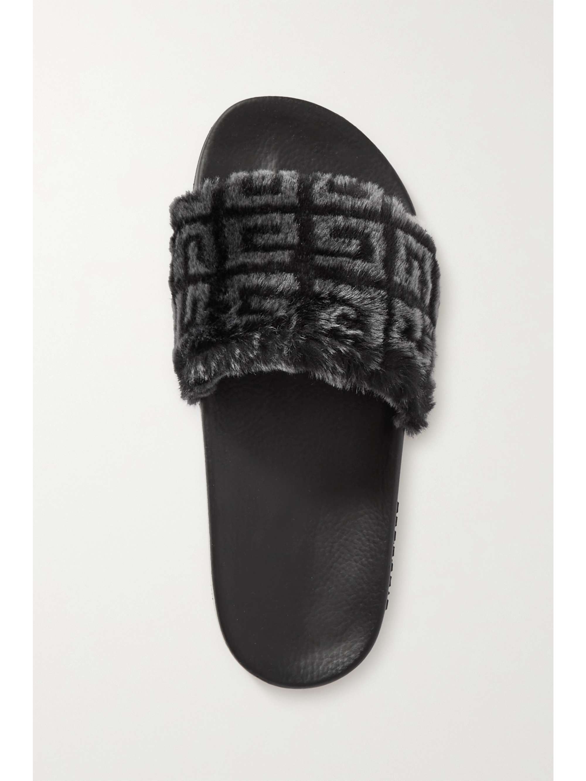 GIVENCHY Logo-print shearling slides