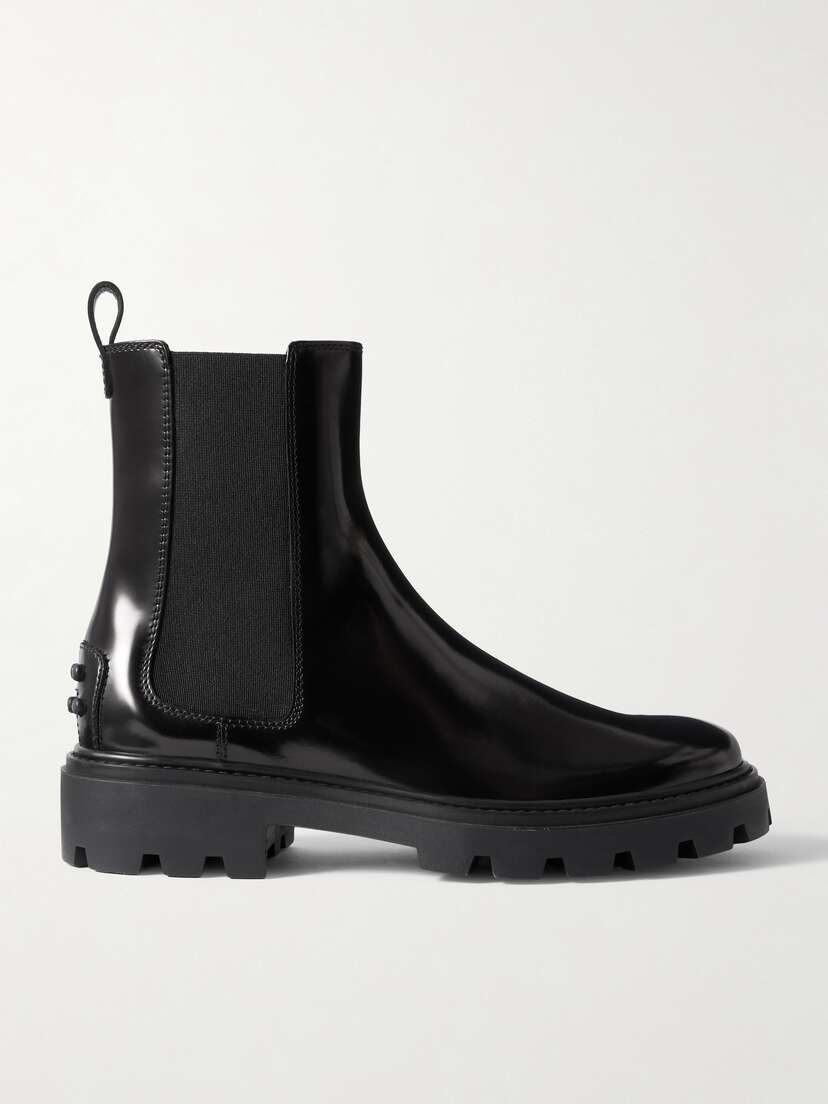 Tod's Gomma Pesante Glossed-leather Chelsea Boots