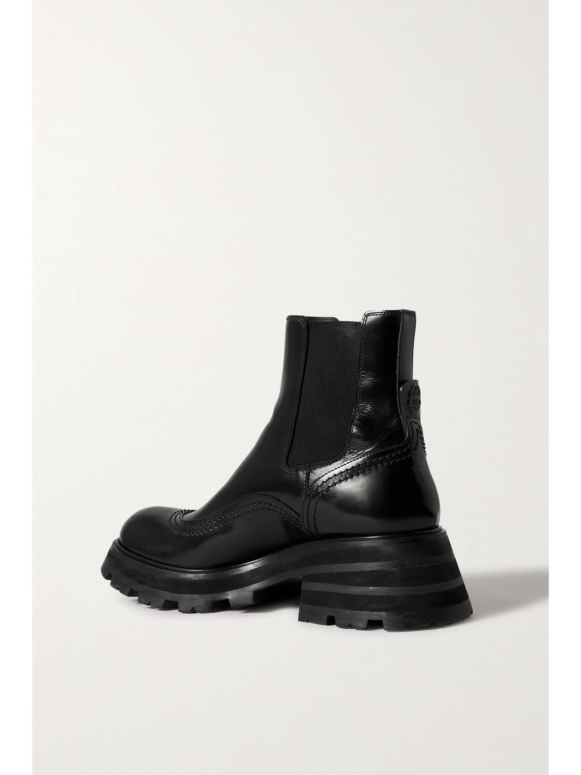 Alexander McQueen - Exaggerated-Sole Leather Boots - Men - Black Alexander  McQueen