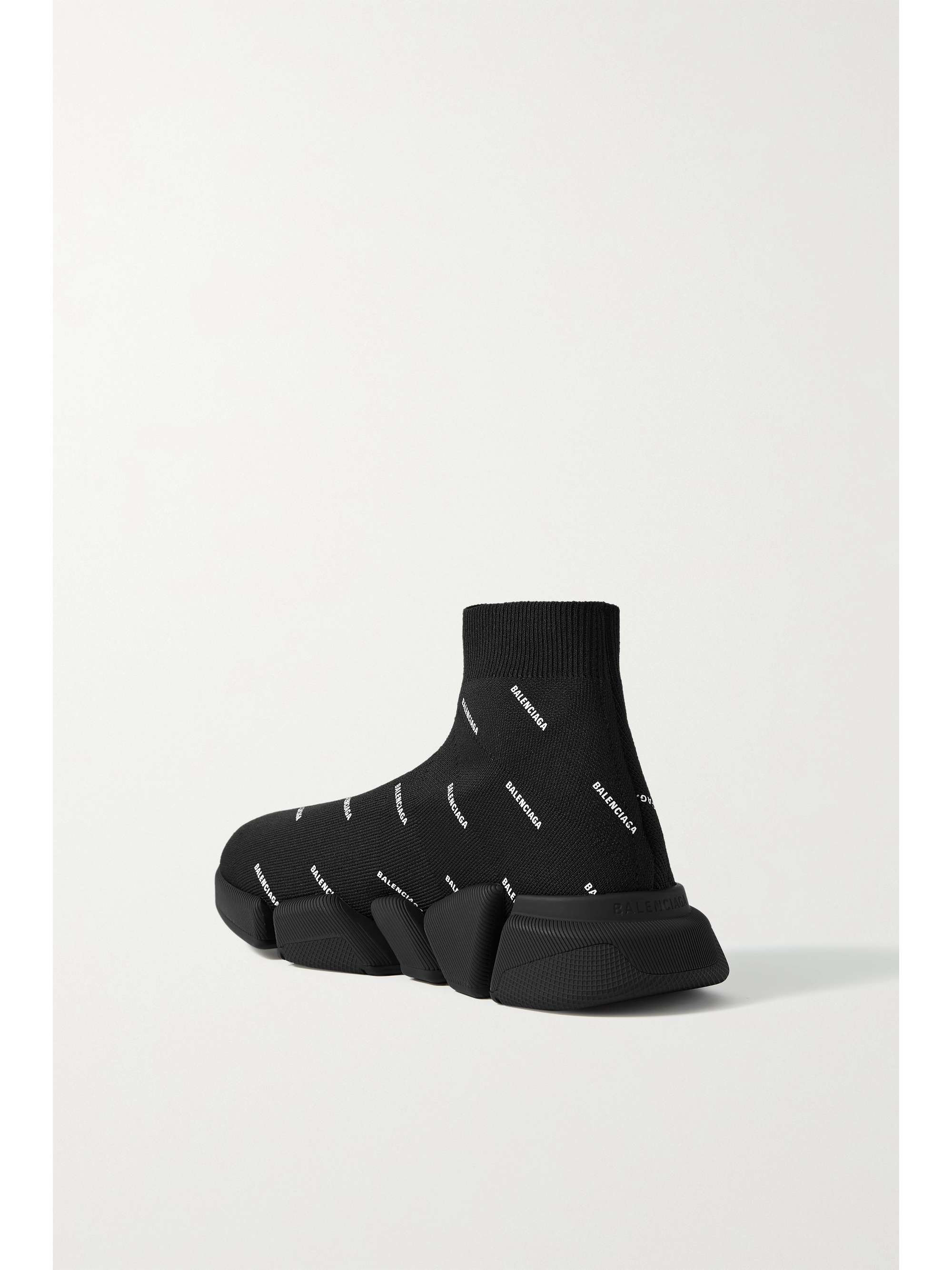 BALENCIAGA Speed 2.0 logo-print stretch-knit high-top sneakers
