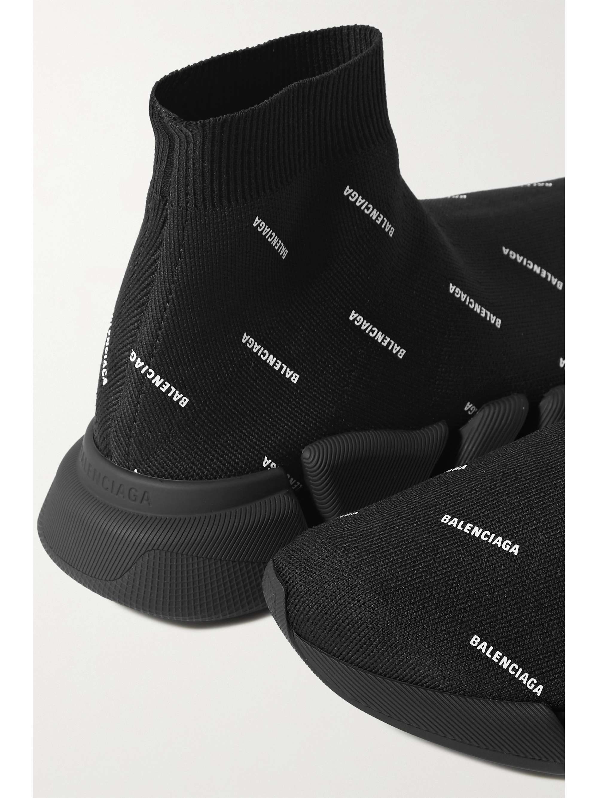 BALENCIAGA Speed 2.0 logo-print stretch-knit high-top sneakers