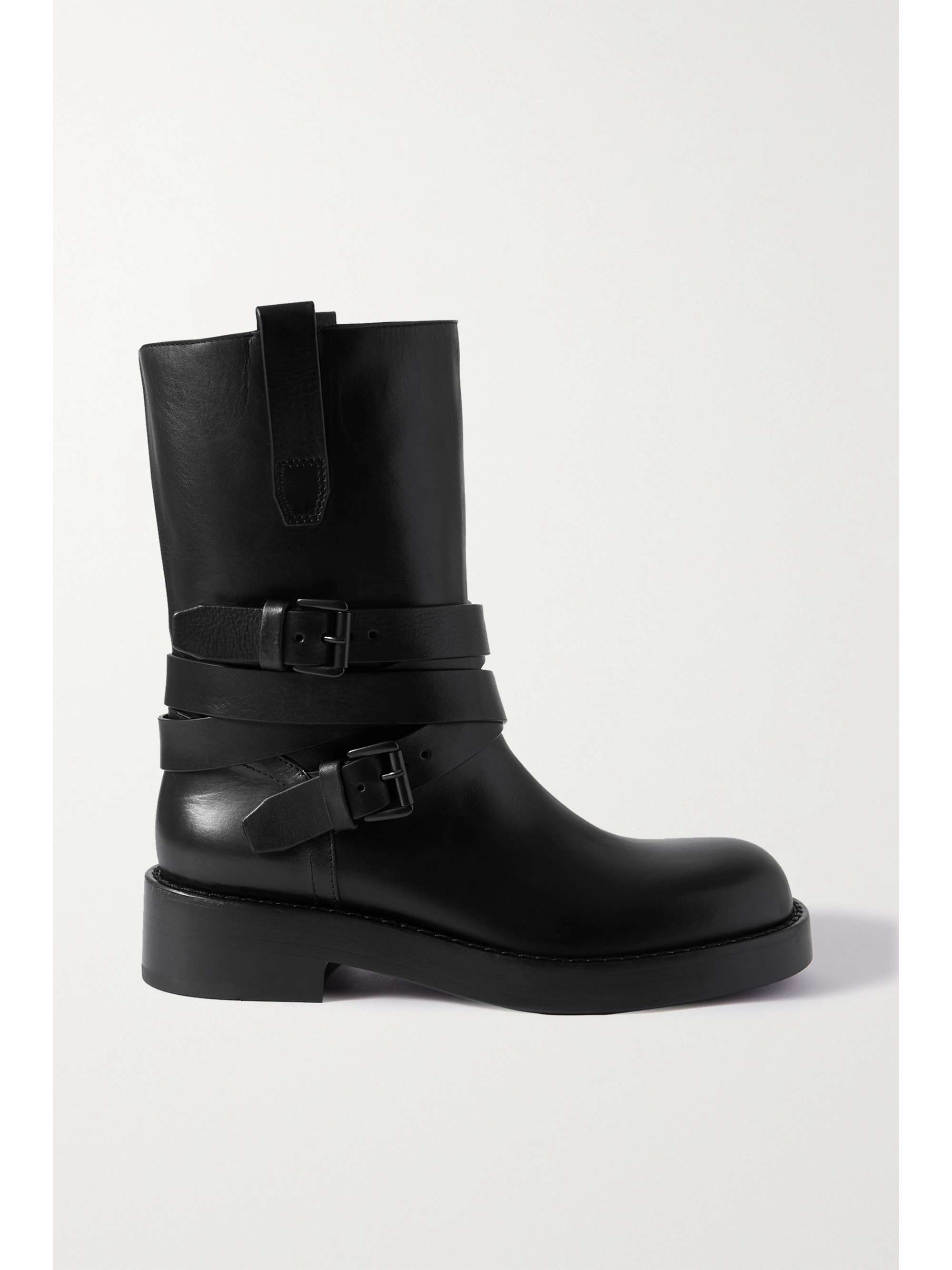 Ann demeulemeester buckled leather ankle boots Clearance