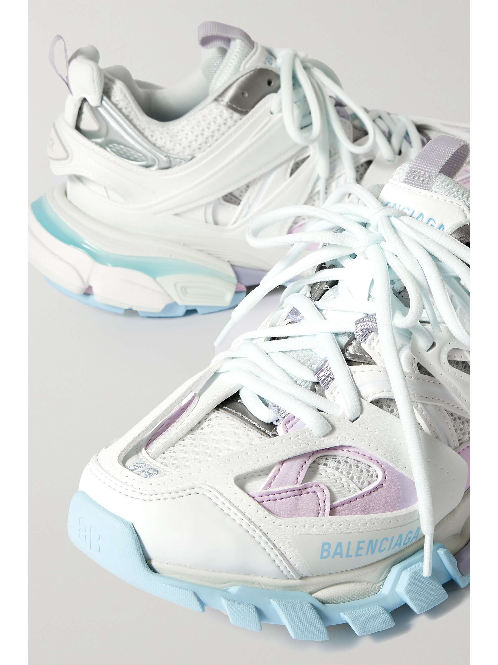 BALENCIAGA Track logo-detailed mesh and rubber sneakers | NET-A-PORTER