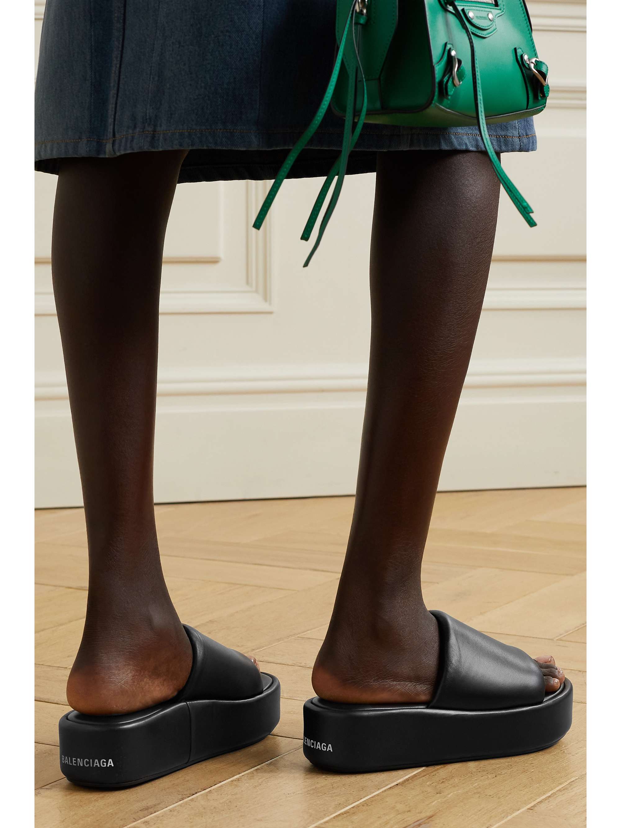 BALENCIAGA Rise leather platform sandals