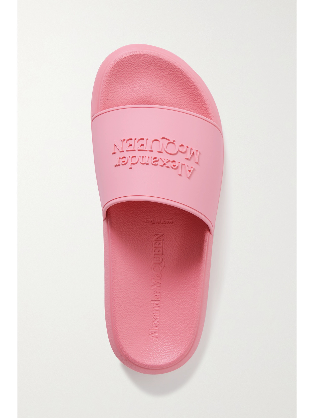 ALEXANDER MCQUEEN LOGO-EMBOSSED RUBBER SLIDES