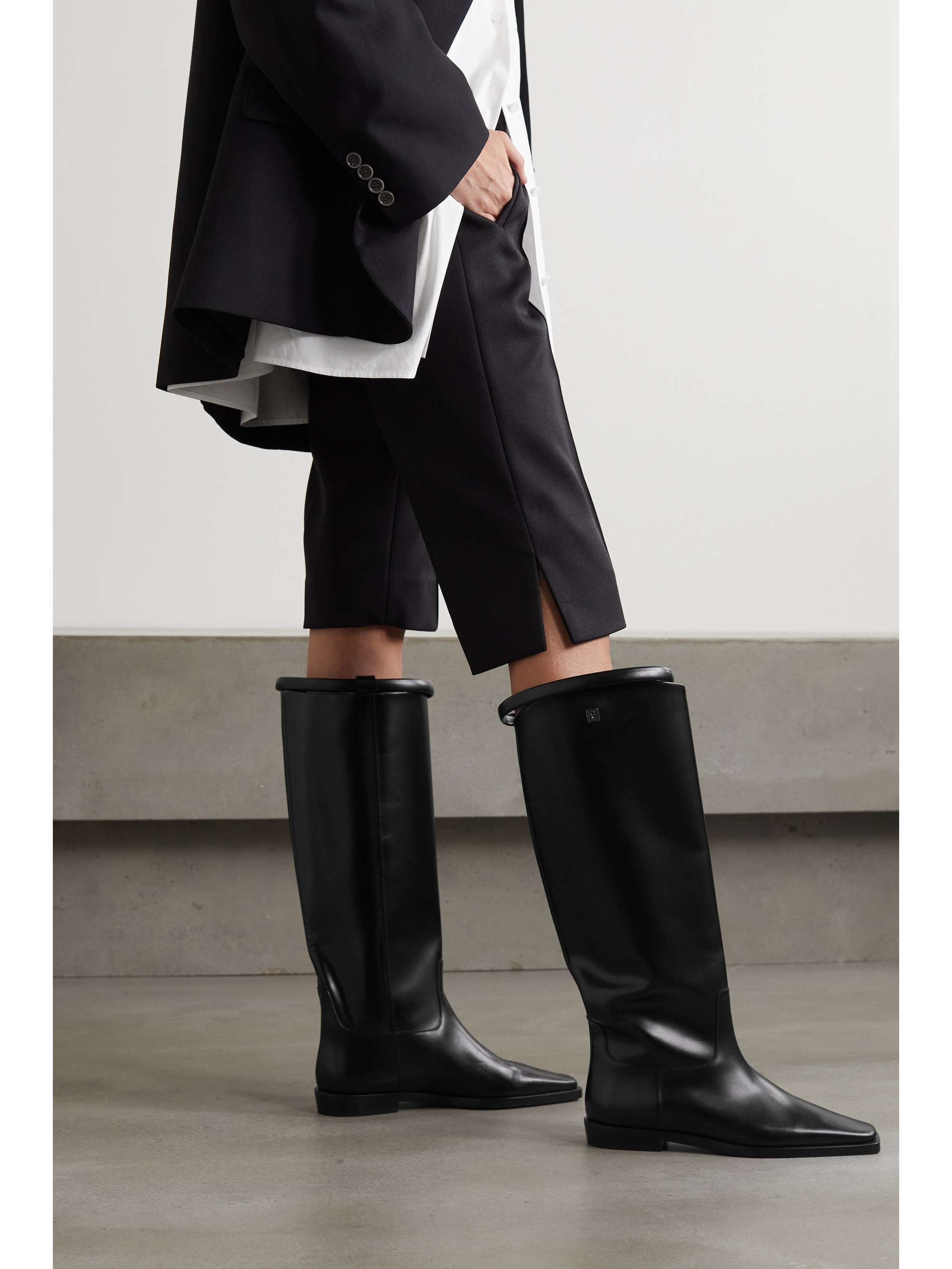 TOTEME + NET SUSTAIN The Riding leather knee boots | NET-A-PORTER