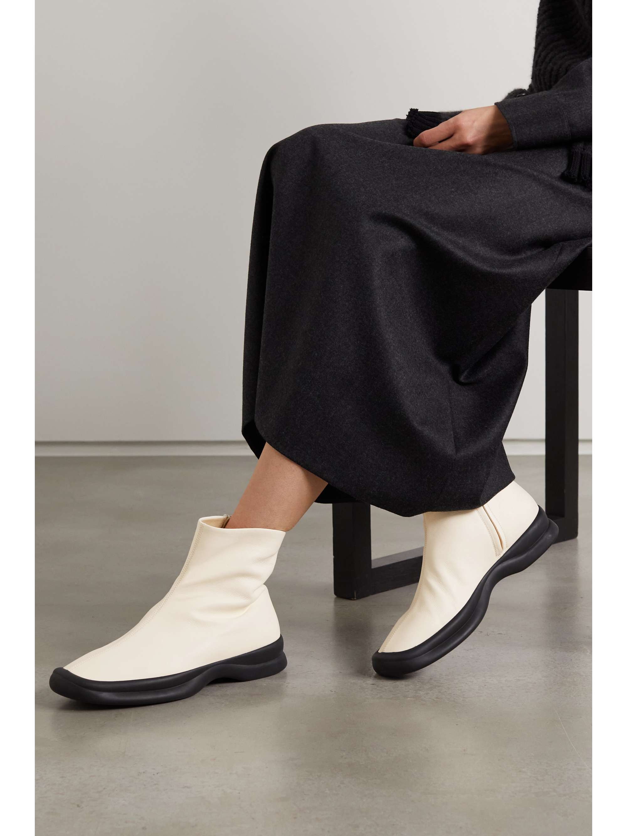 Town leather ankle boots