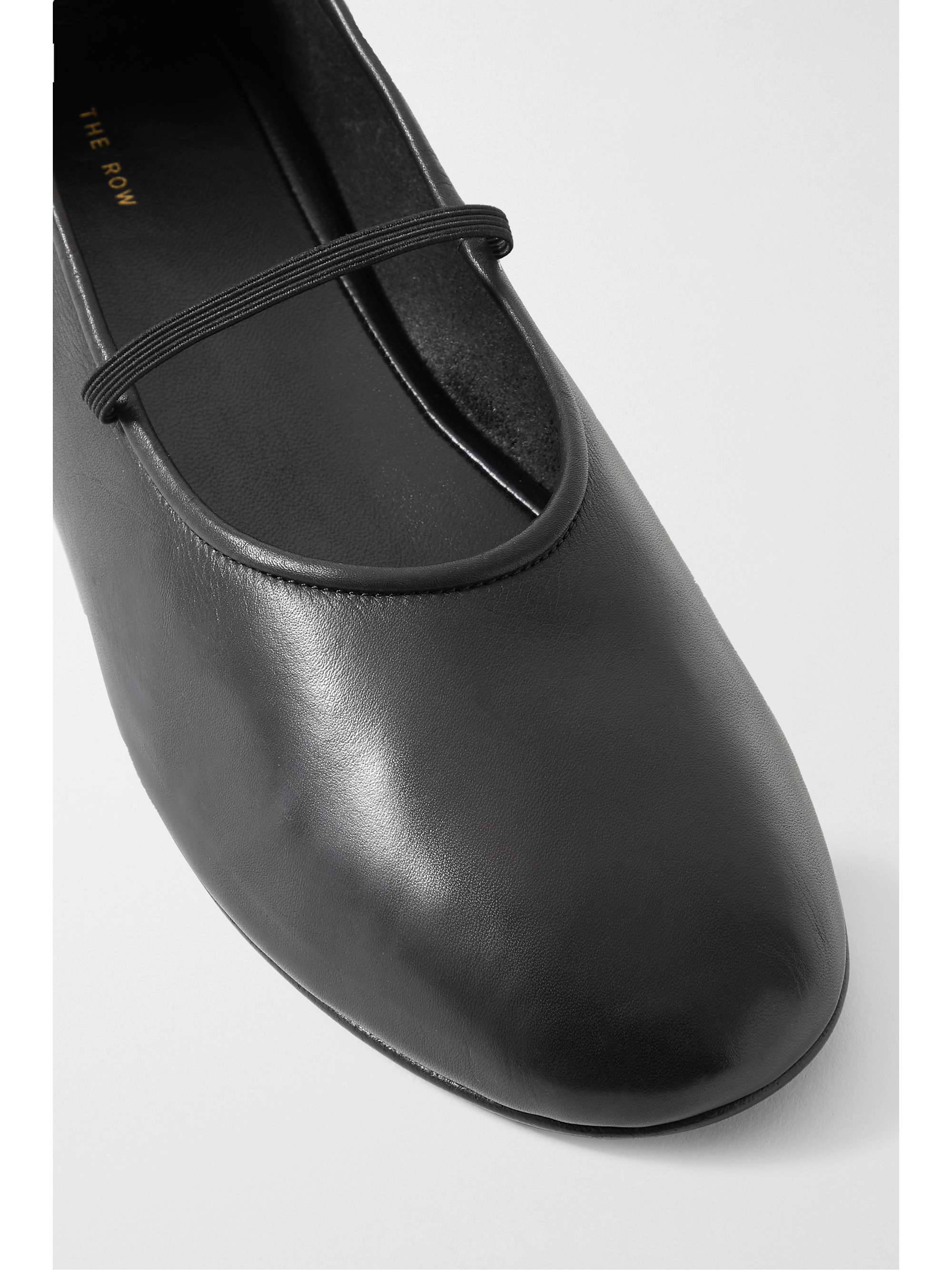 THE ROW Elastic leather ballet flats