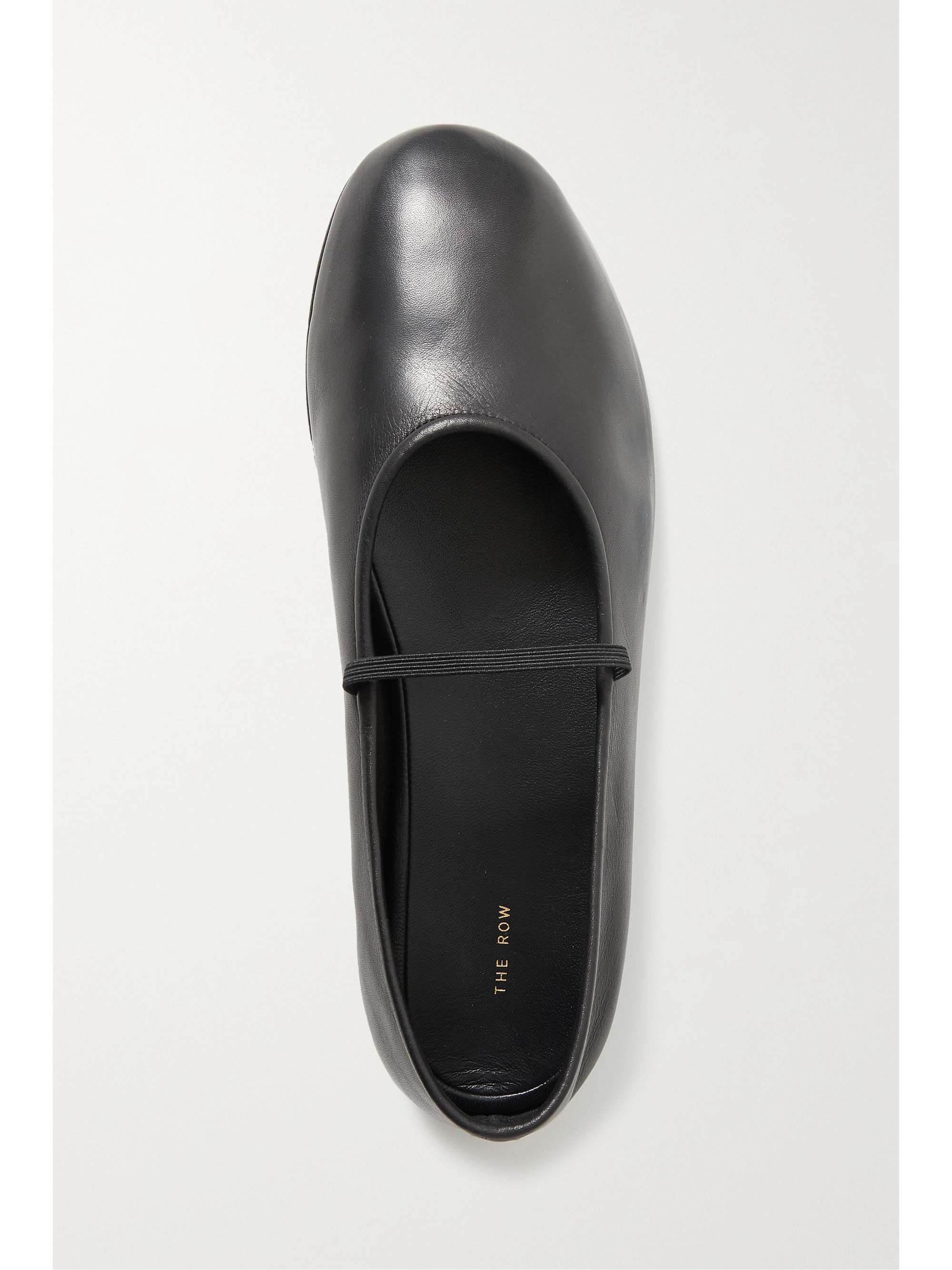 THE ROW Elastic leather ballet flats | NET-A-PORTER