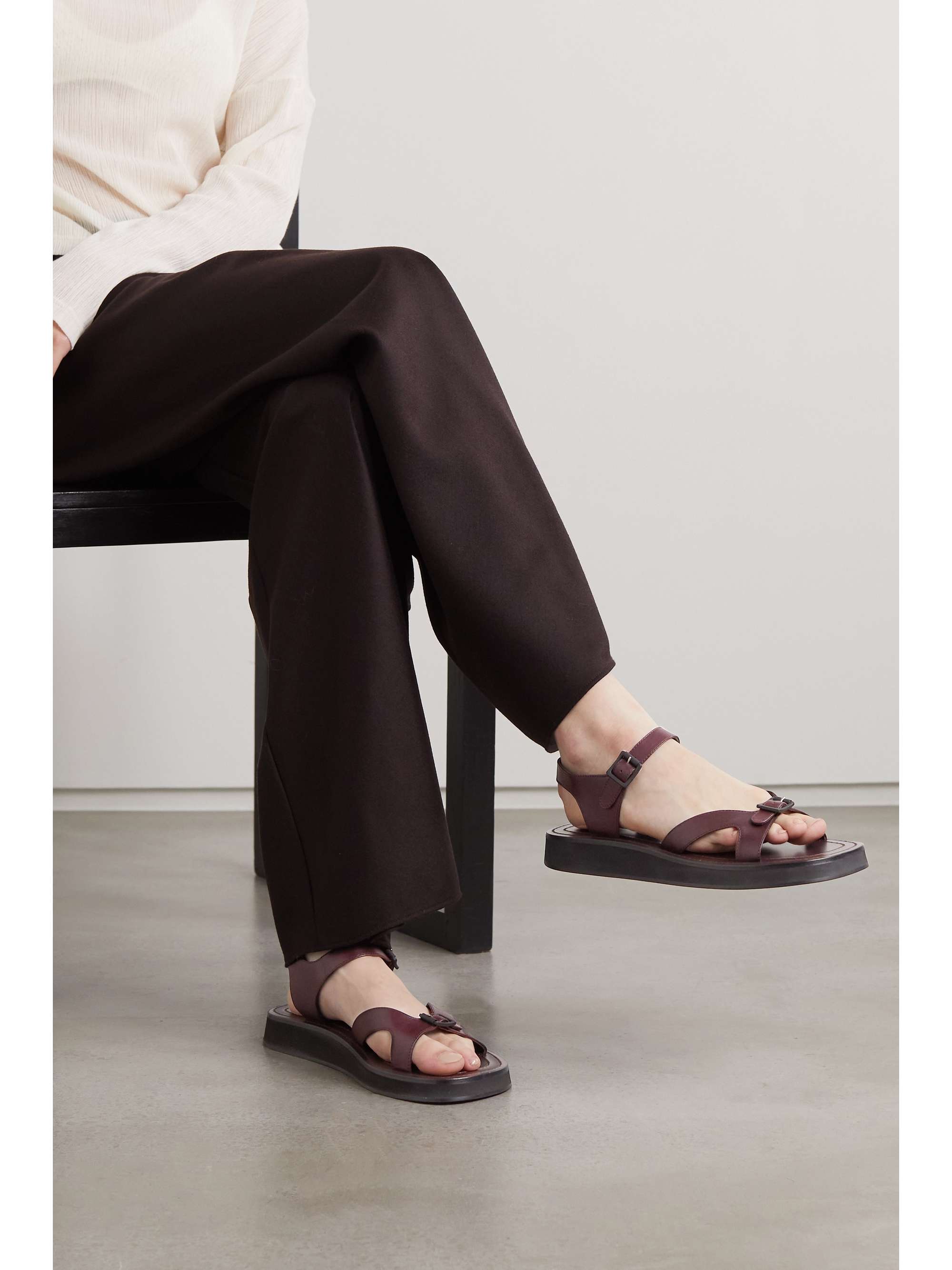 THE ROW Geri leather sandals | NET-A-PORTER